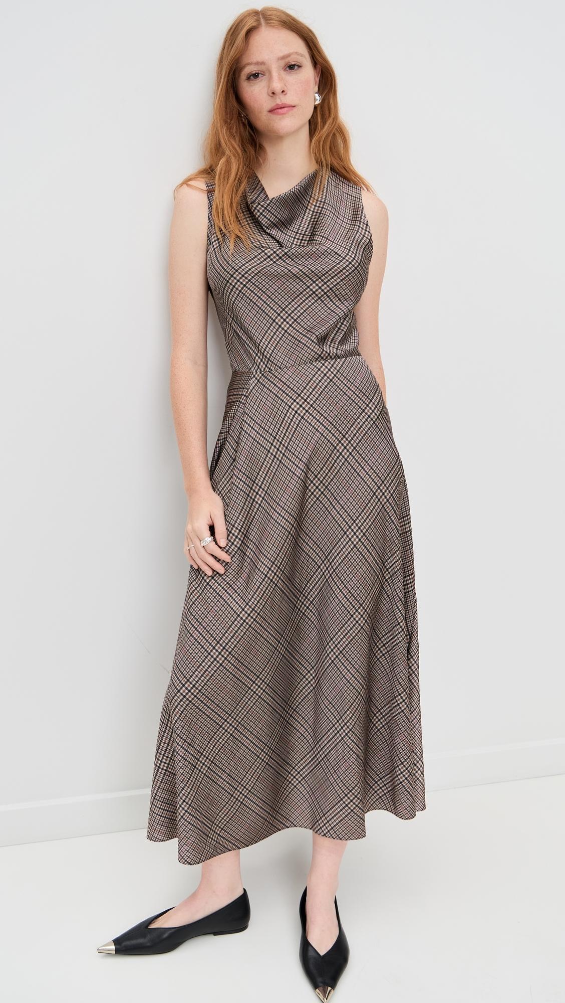 vince asymmetrical dress Vince Camuto Midi DRess, 10 / Blue