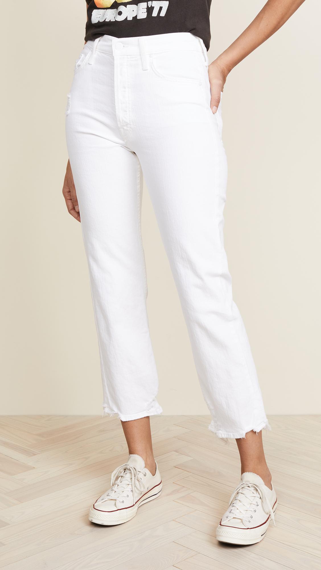 Mother Tomcat Jeans in White | Lyst