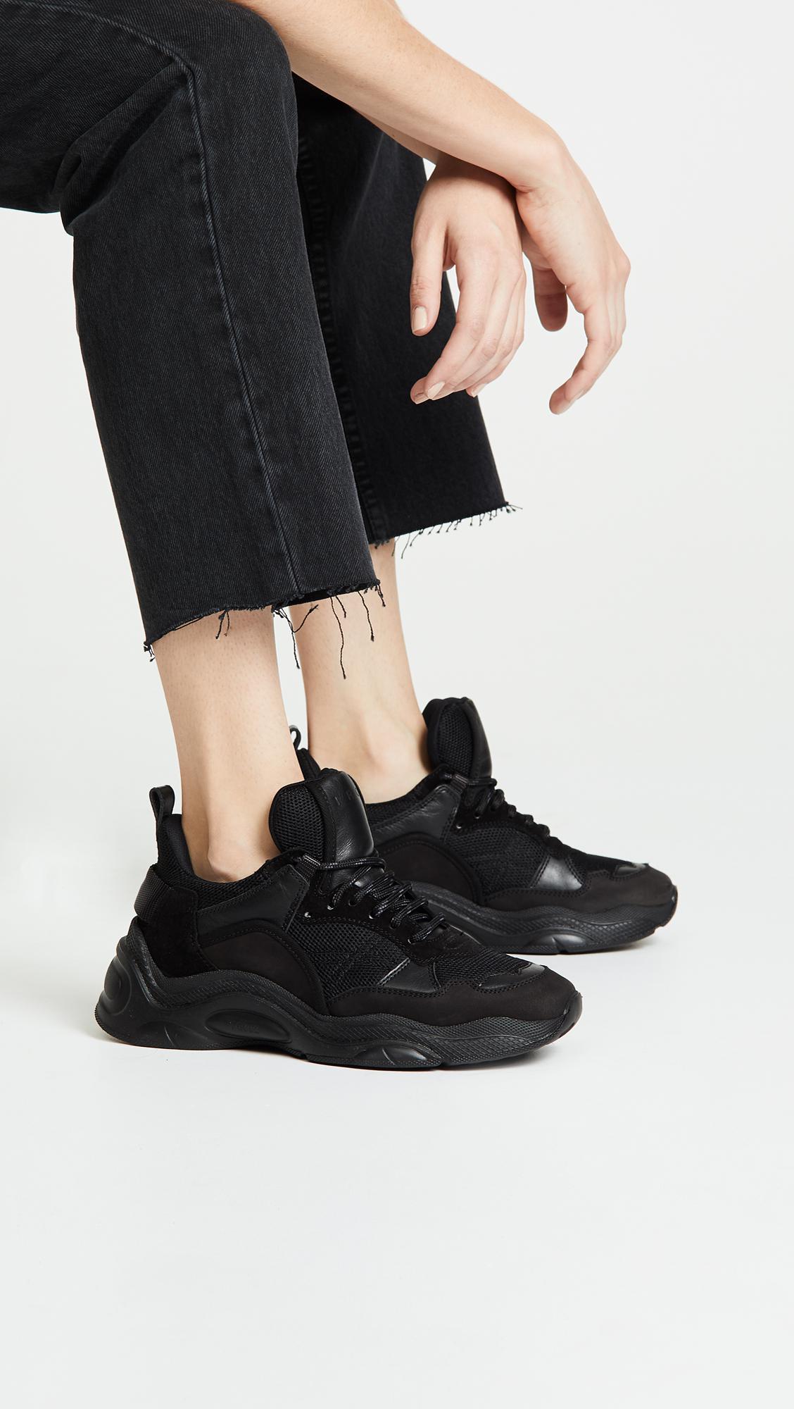 IRO Leather Curverunner Sneakers in Black - Lyst