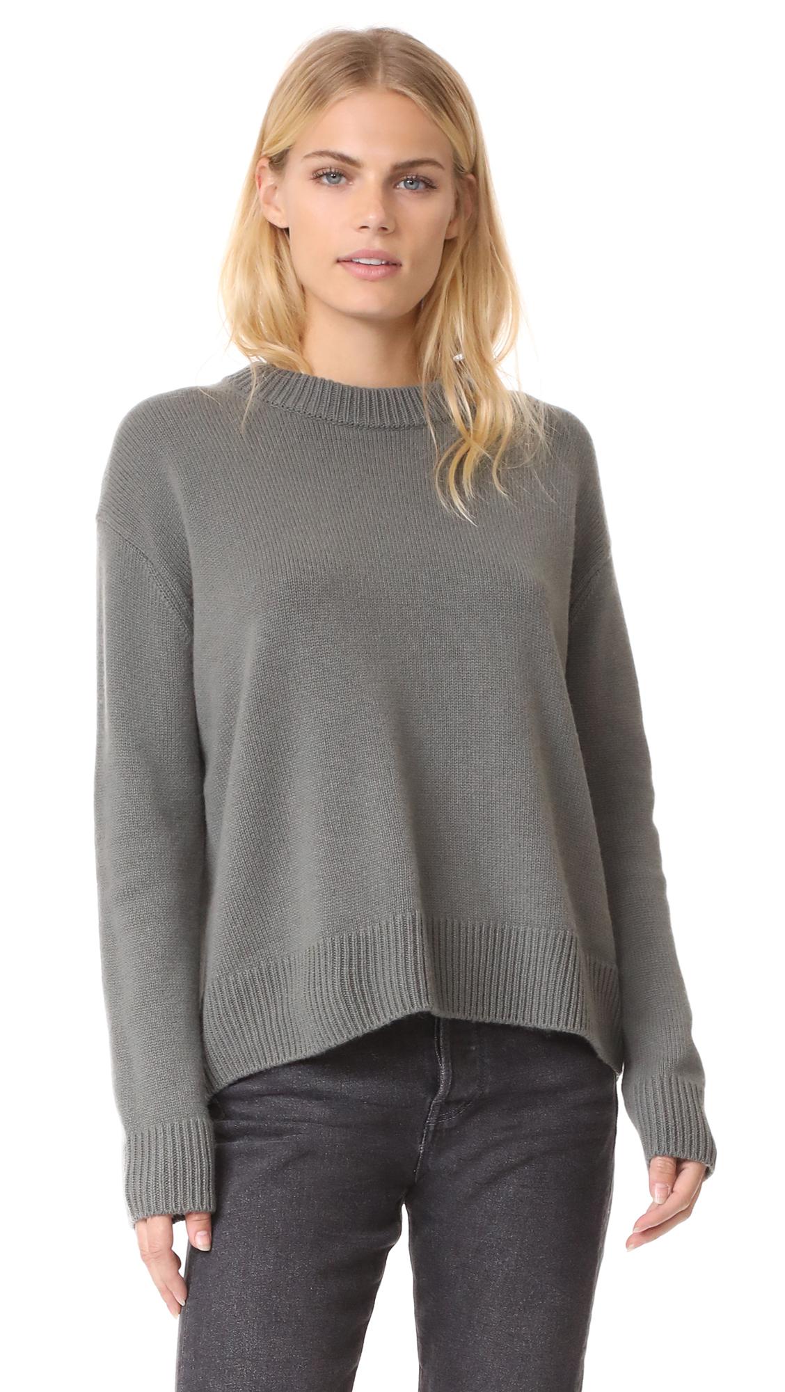 Lyst - Vince Boxy Cashmere Sweater in Gray