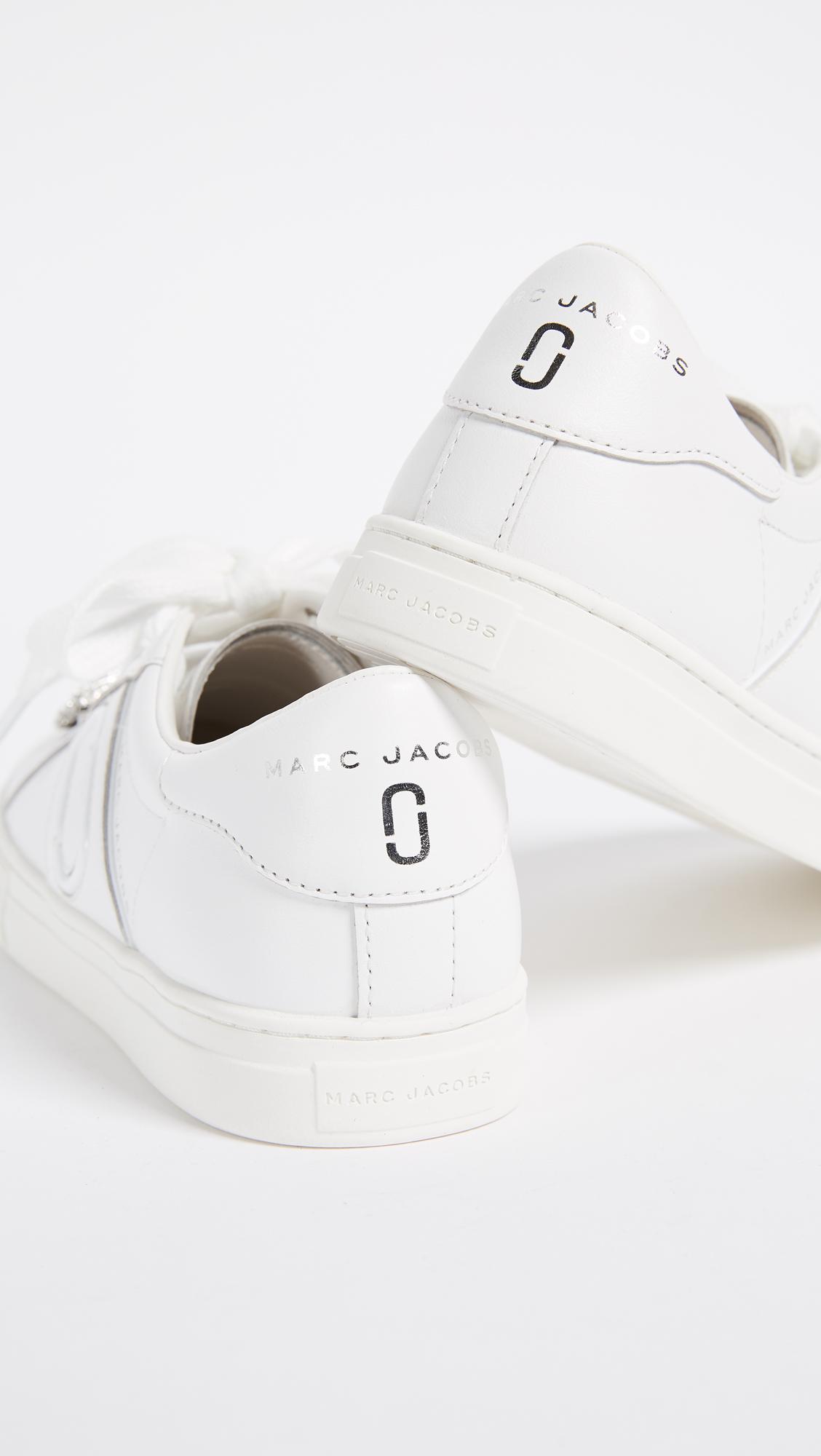 Marc Jacobs Leather Empire Chain Link Sneakers in White - Lyst