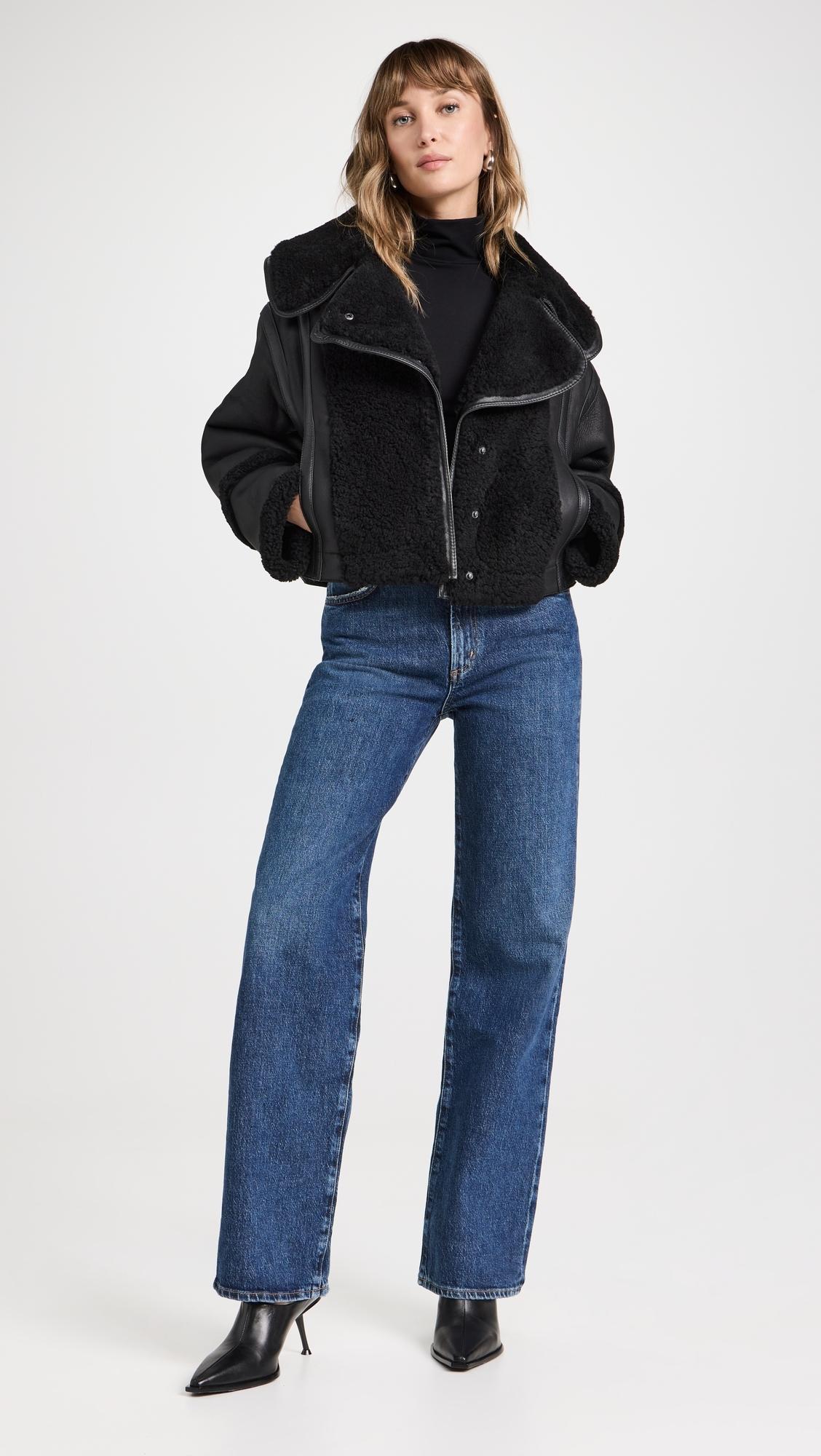 Victoria beckham shearling shop jacket