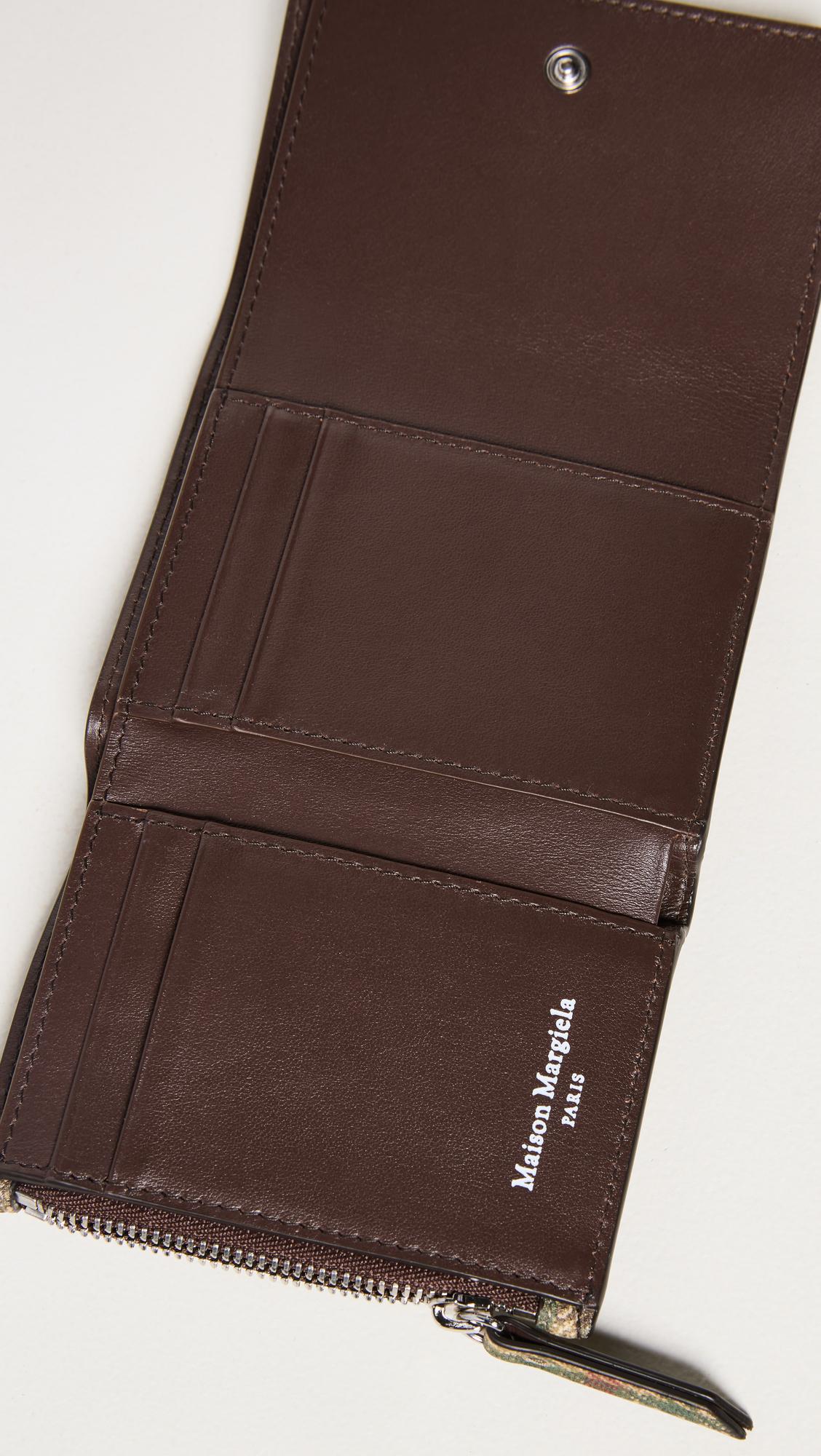 Maison Margiela Zip Compact Tri Fold Wallet for Men | Lyst