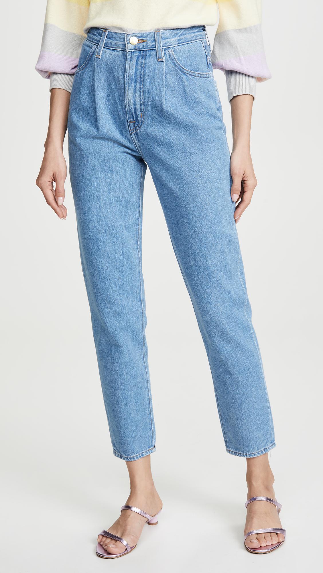 J Brand Denim Pleat Front Peg Jeans in Blue Lyst