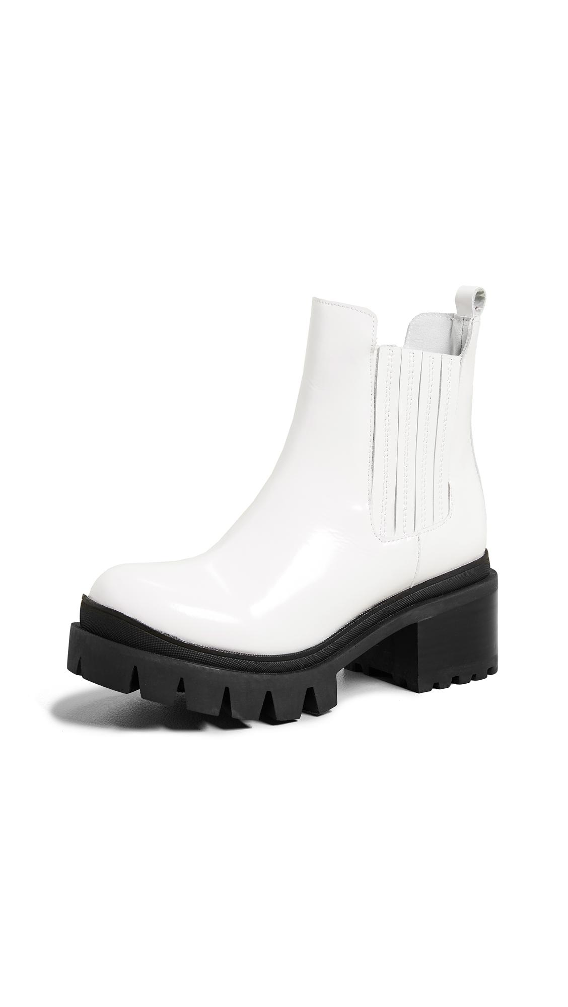 white lug sole chelsea boots