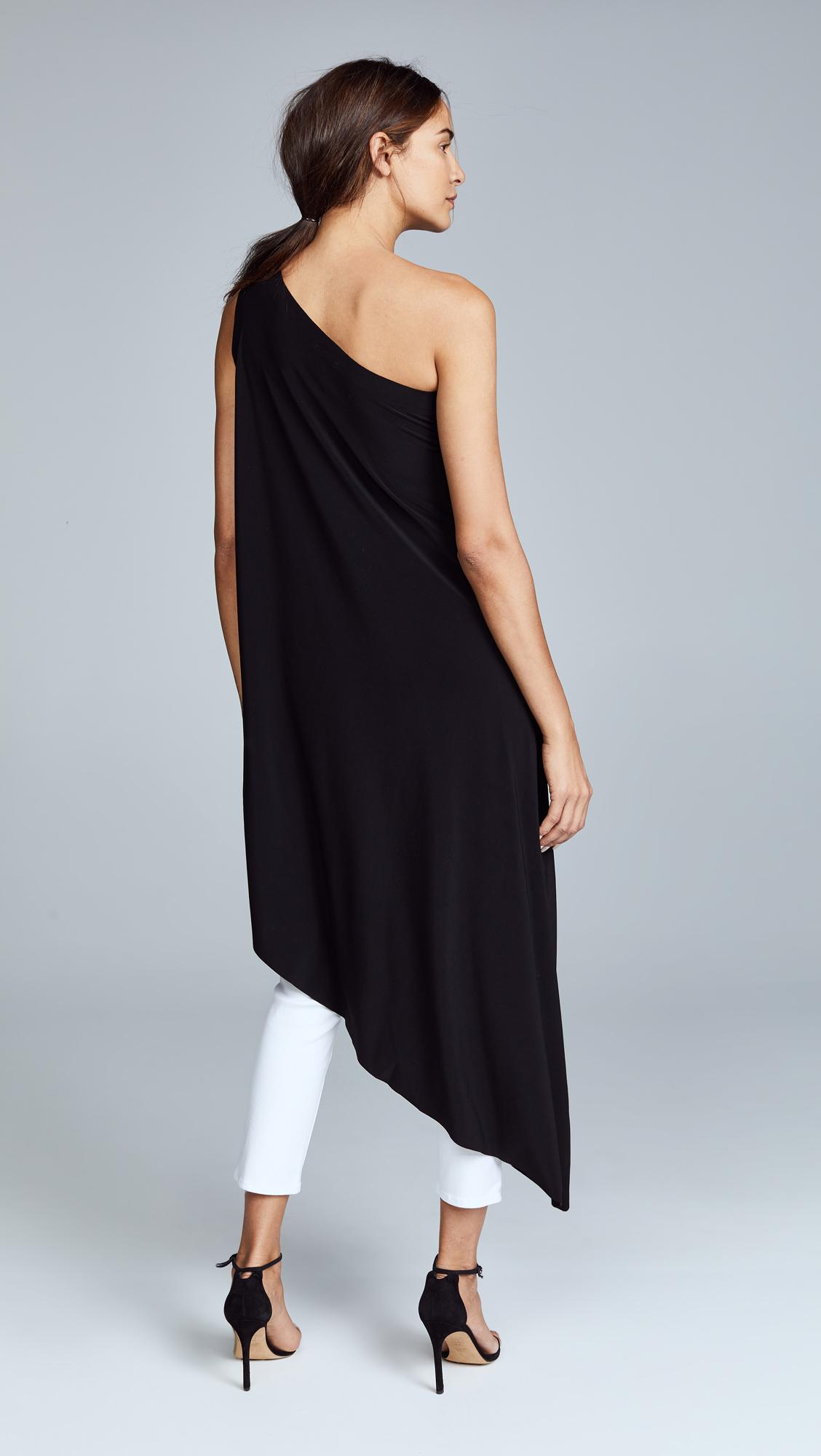 Norma Kamali Synthetic Kamali Kulture One Shoulder Diagonal Tunic in