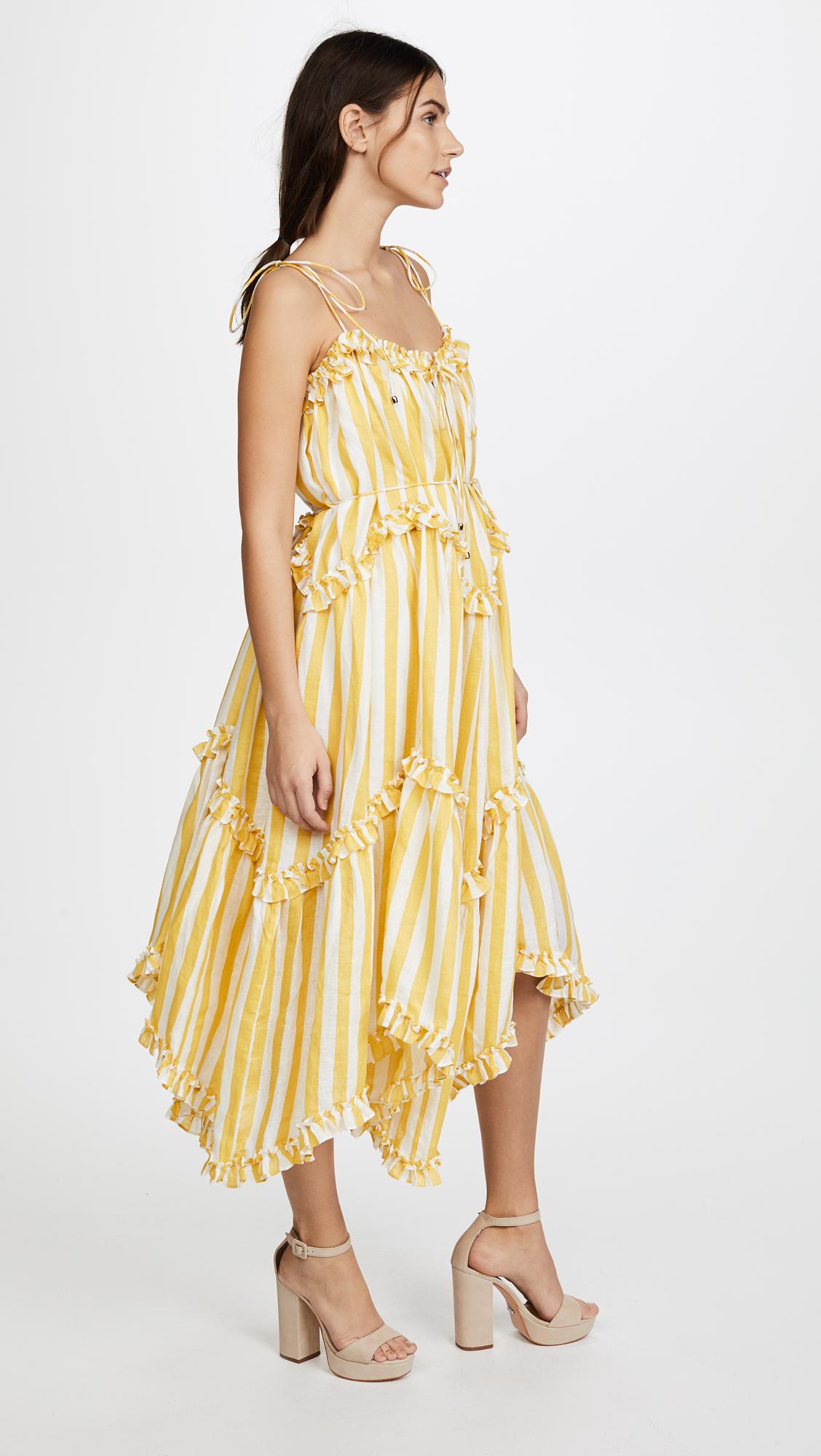 zimmermann lumino floating stripe dress