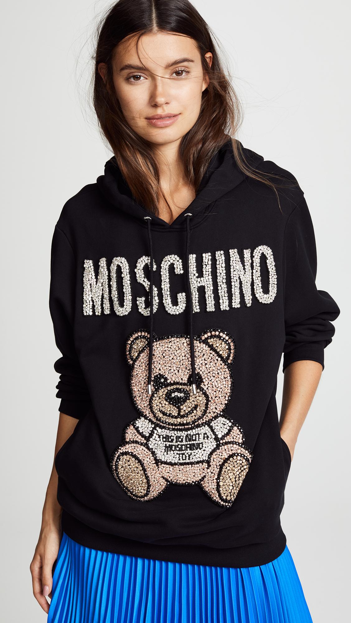 moschino hoodie womens