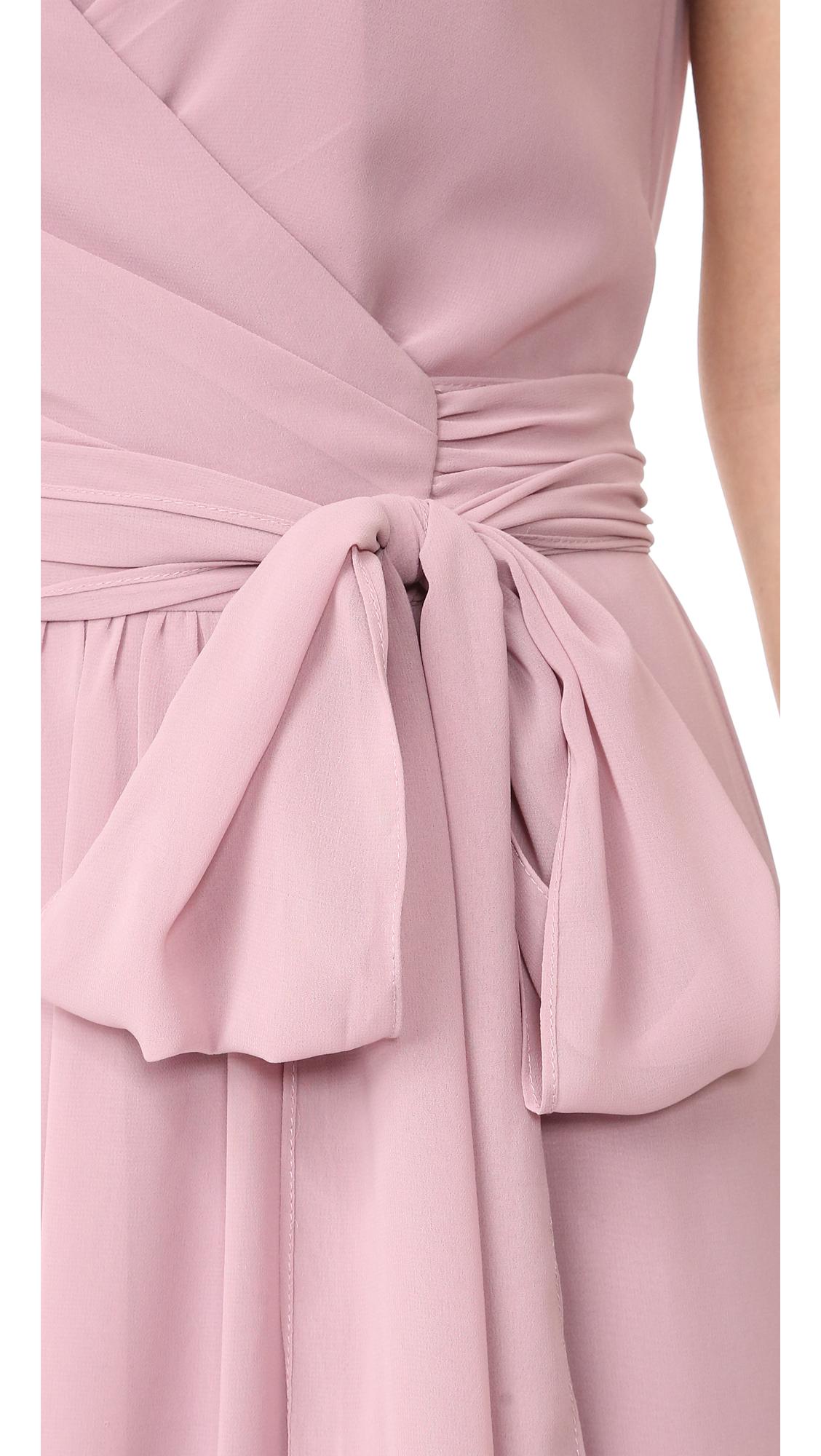 Lyst - Joanna August Newbury Cap Sleeve Wrap Dress in Pink