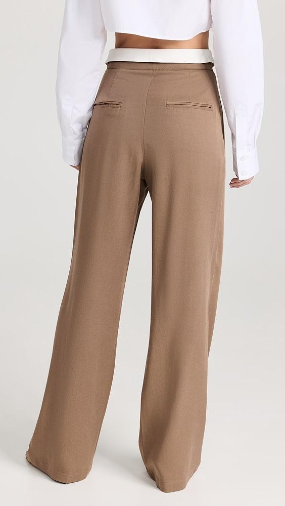 Reformation Stevie Pants in Natural