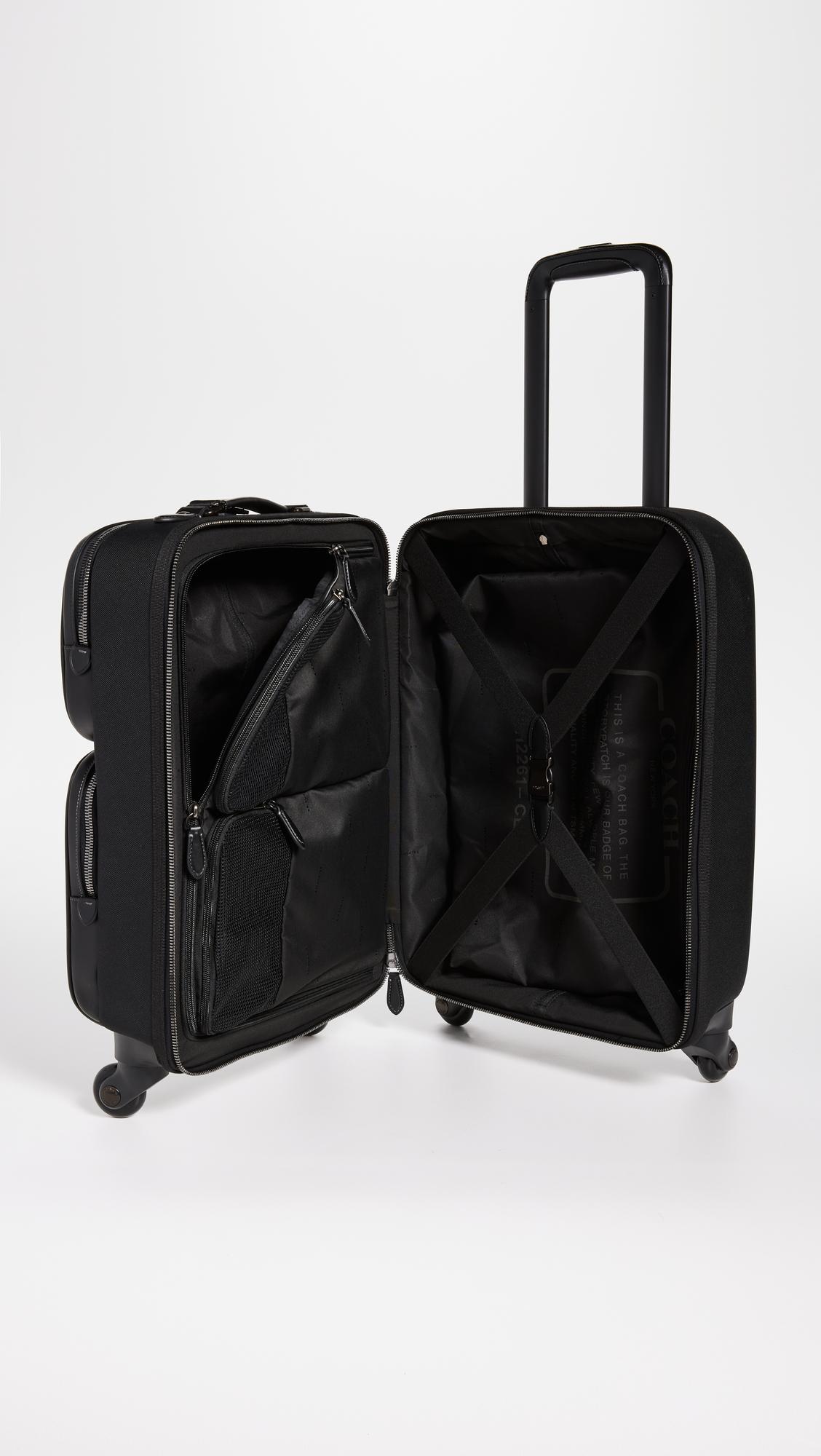 COACH Charter Wheeled Carry-on In Signature Canvas in Black for Men | Lyst