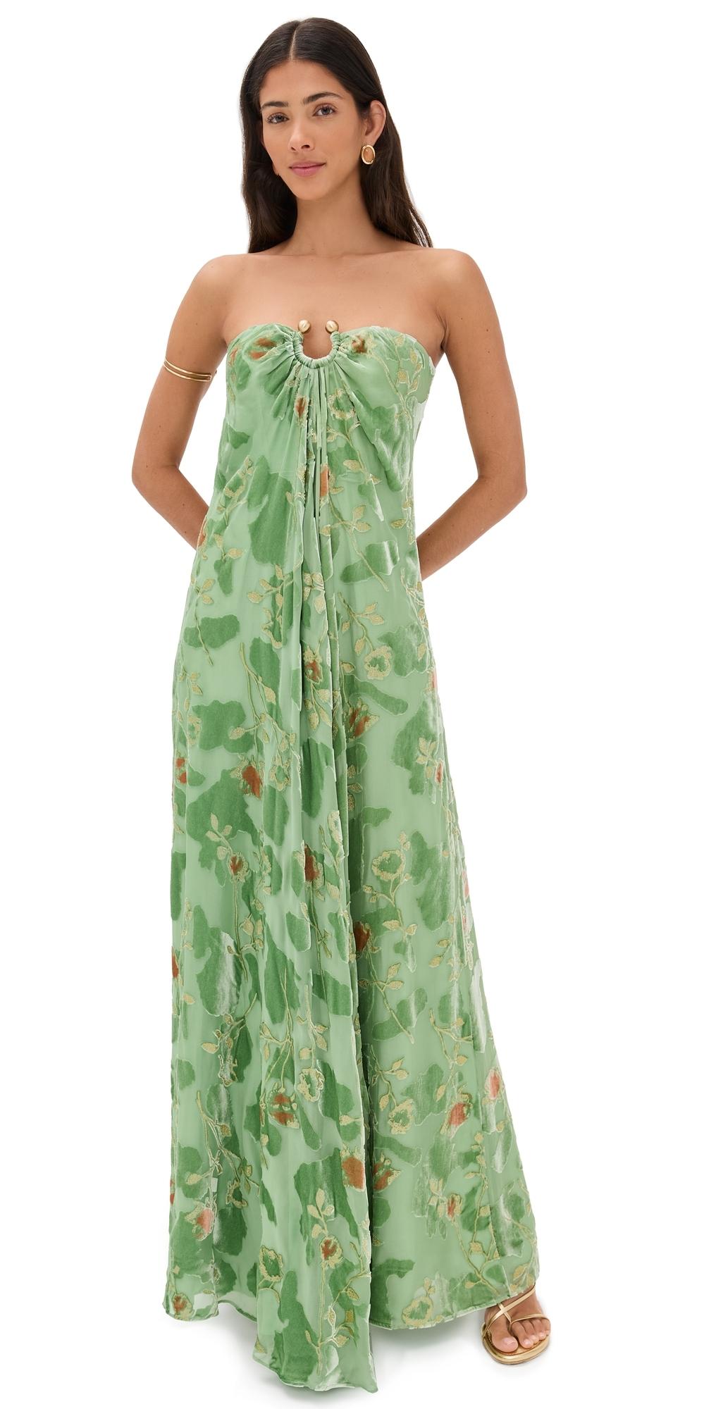 cult gaia green cut out dress Drovers Dream Premium Linen Dress main image 1