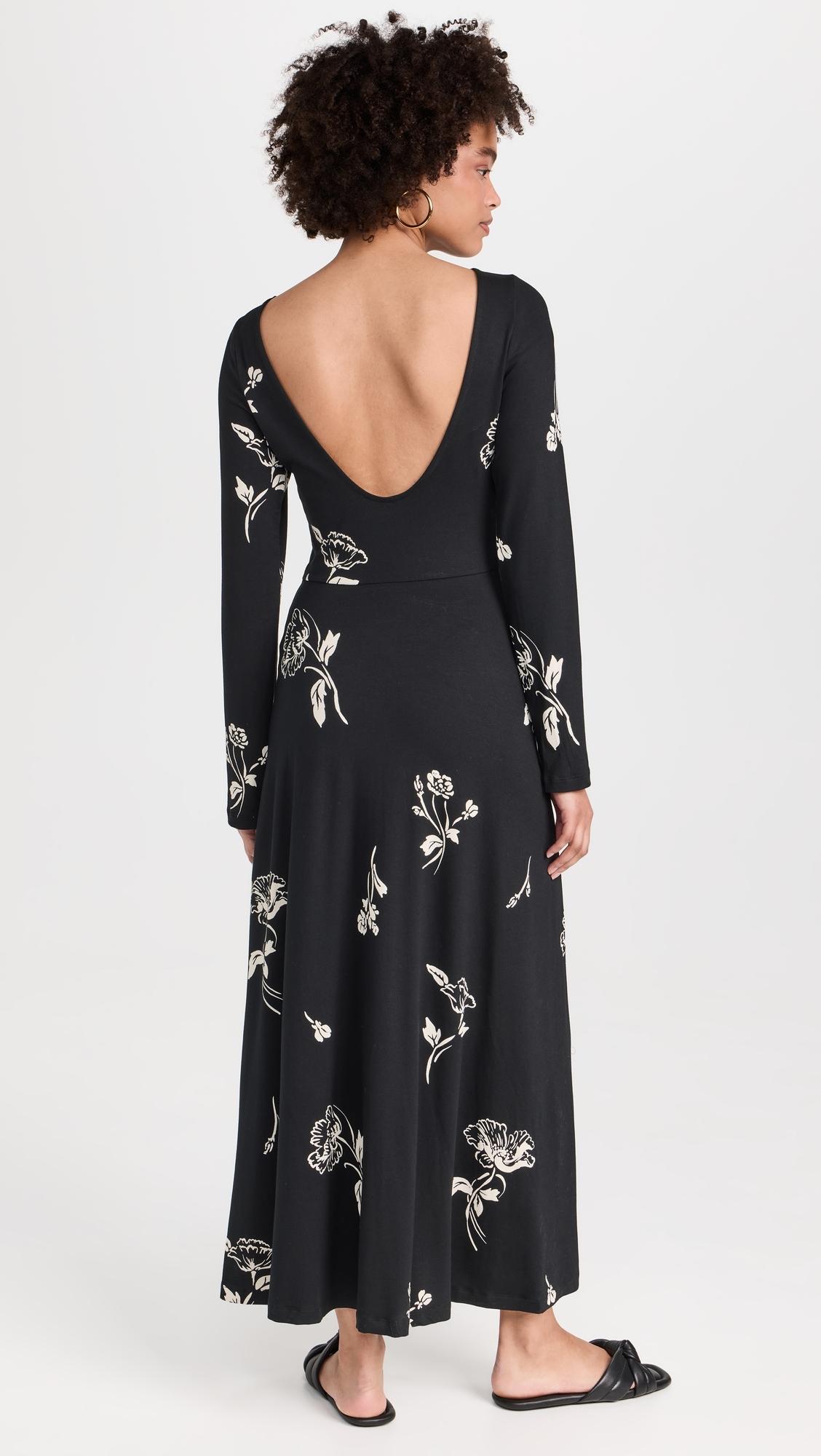 Free People Love And Be Loved Midi Dress in Black | Lyst