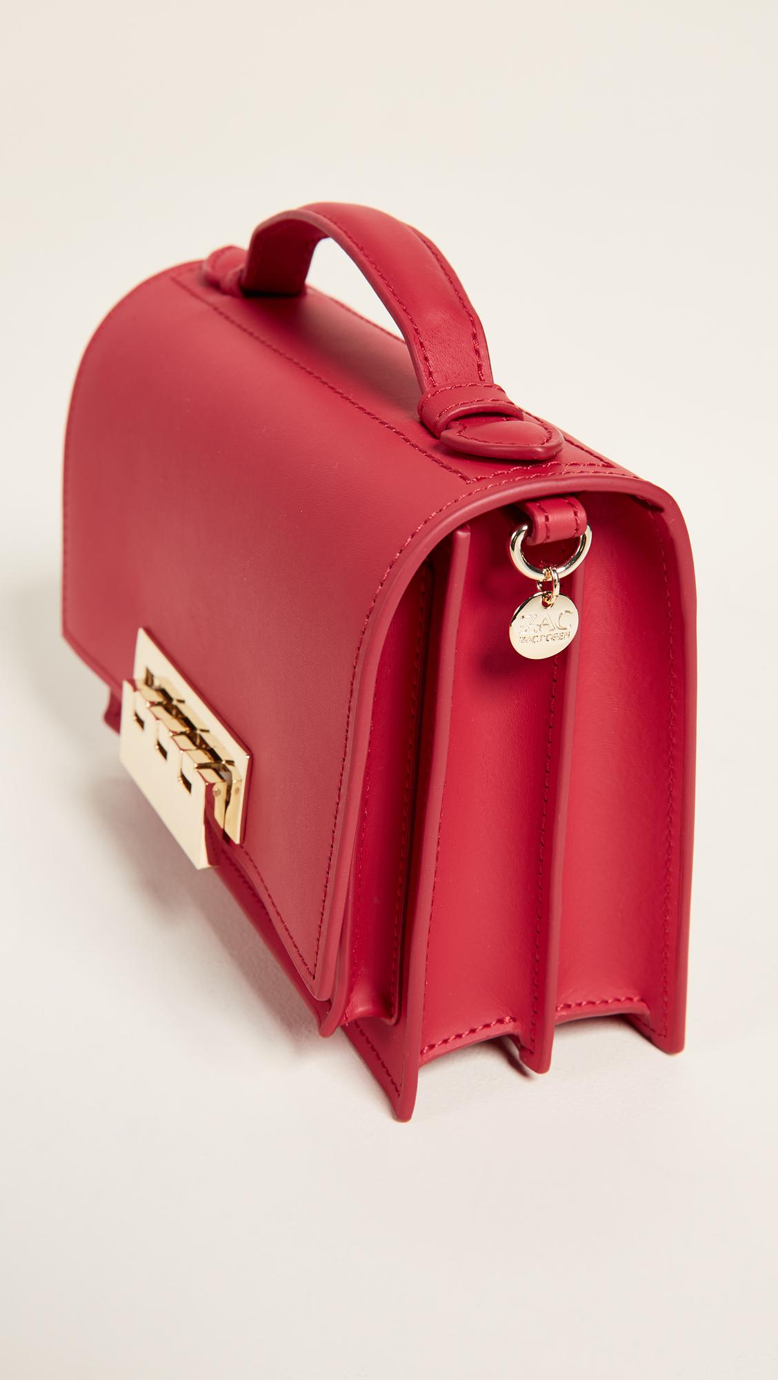Zac Zac Posen Leather Eartha Iconic Accordion Shoulder Bag in Red Lyst