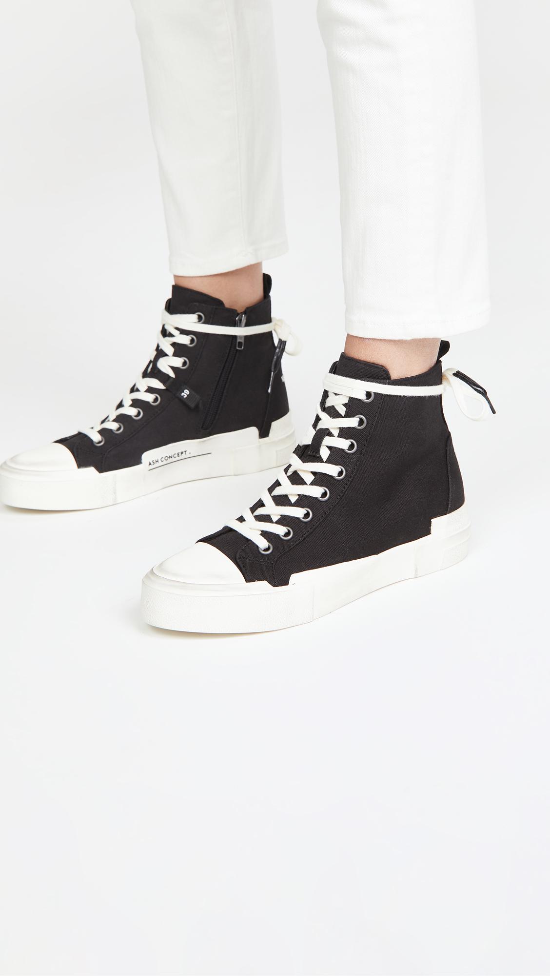 ash leather high top sneakers