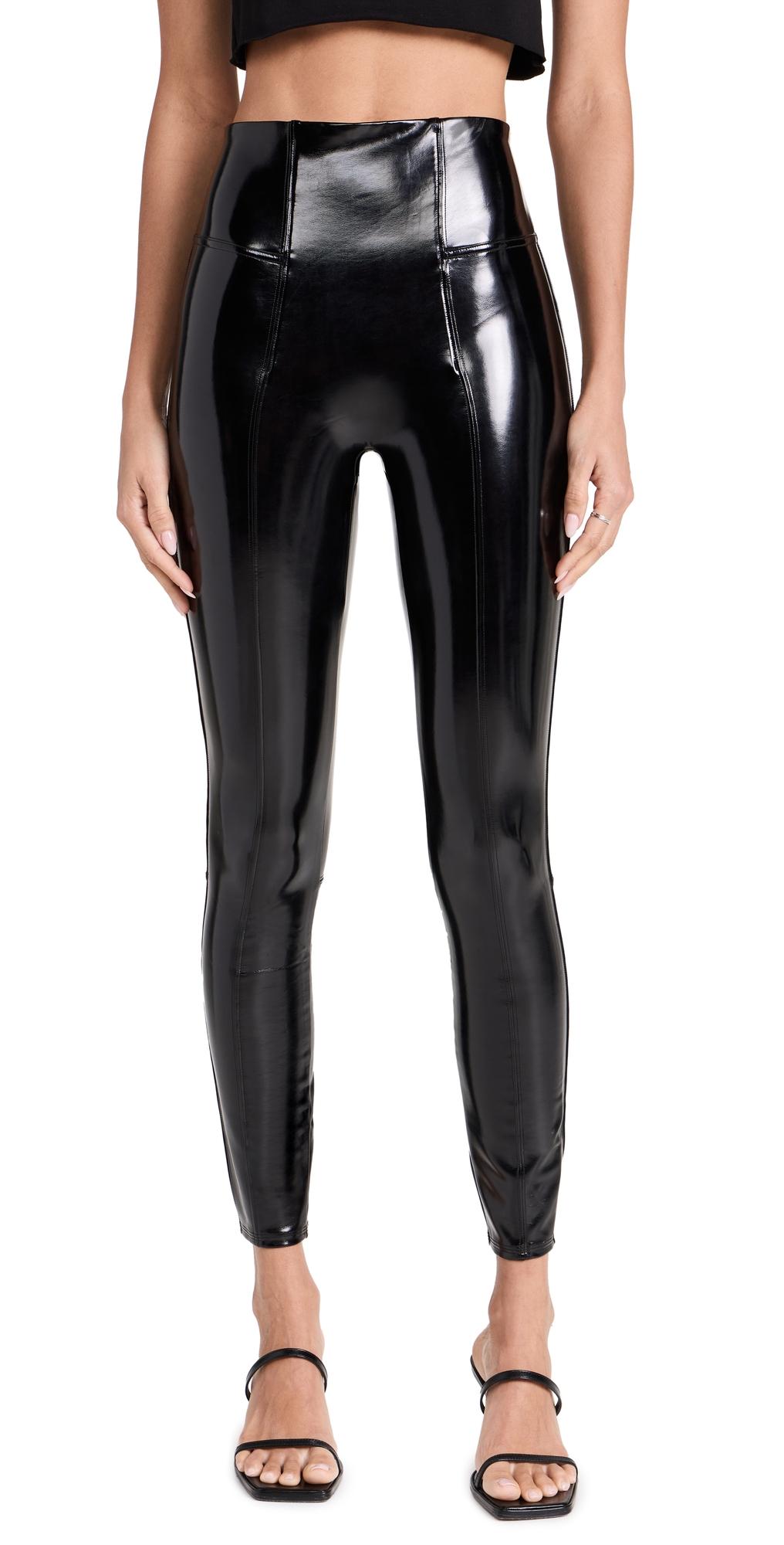Spanx Faux Patent Leather Leggings in Black