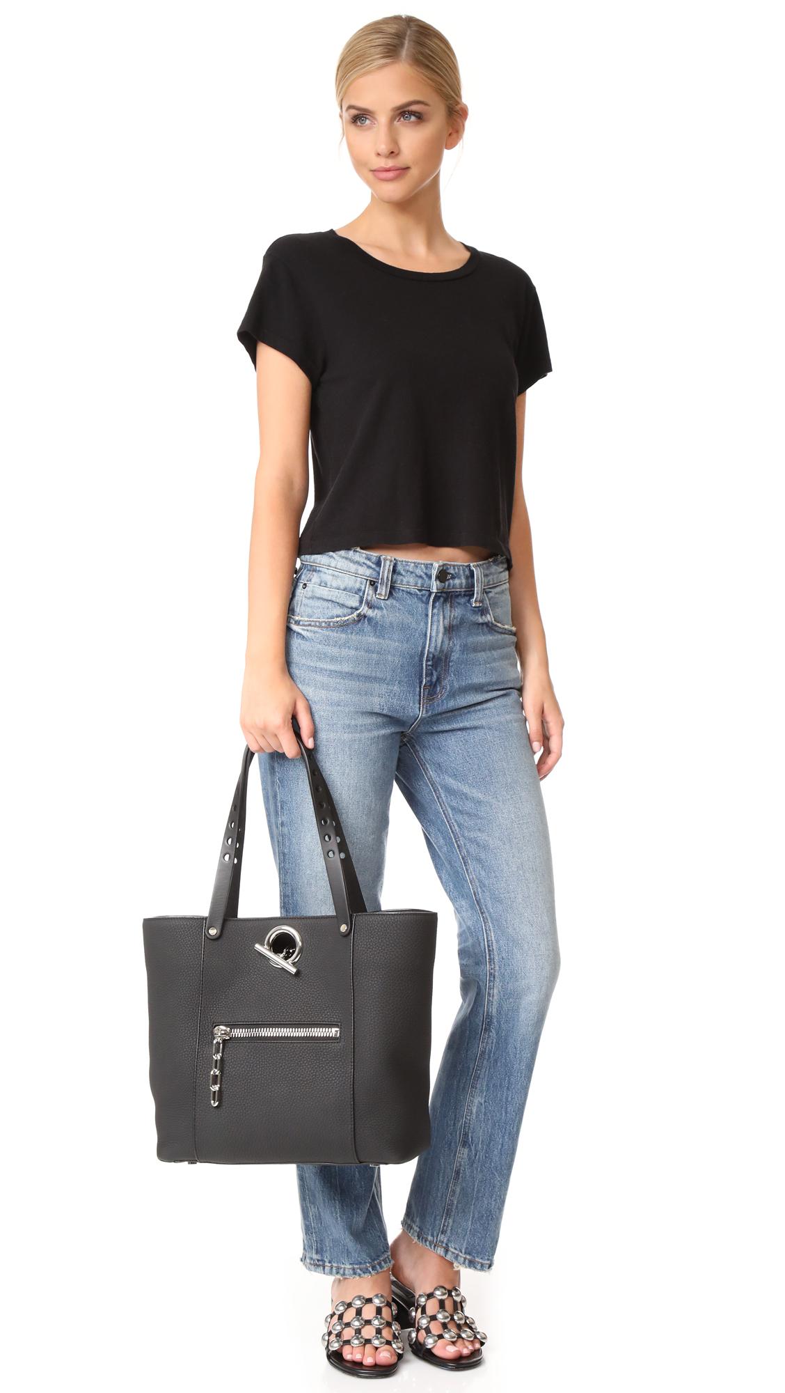 Alexander Wang Leather Riot Tote in Black - Lyst