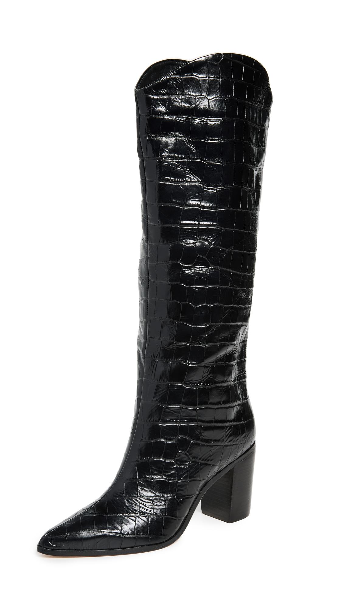 Schutz Maryana Block Boots in Black | Lyst