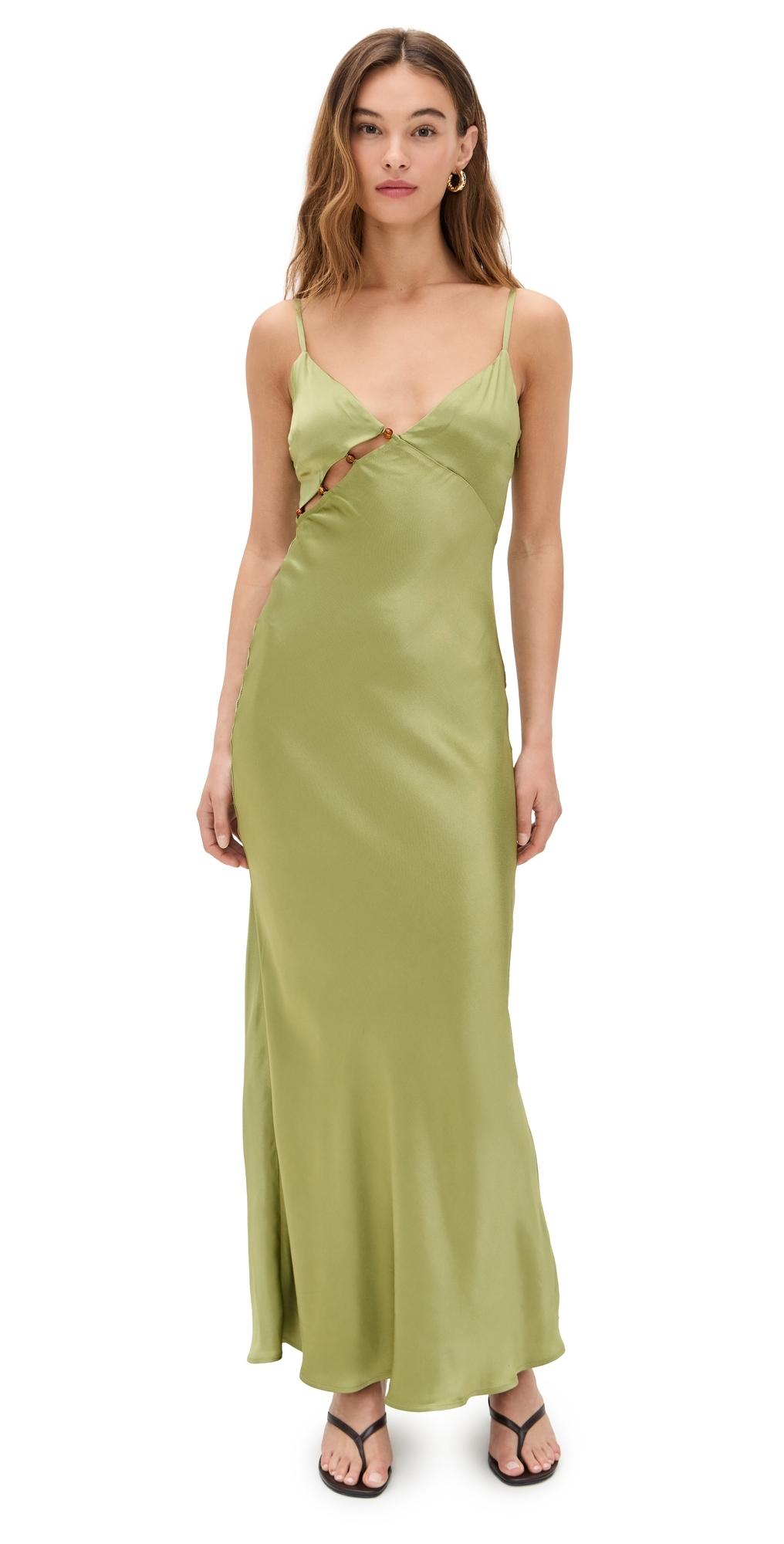 green emerald velvet dress Tully Mini Dress by MinkPink