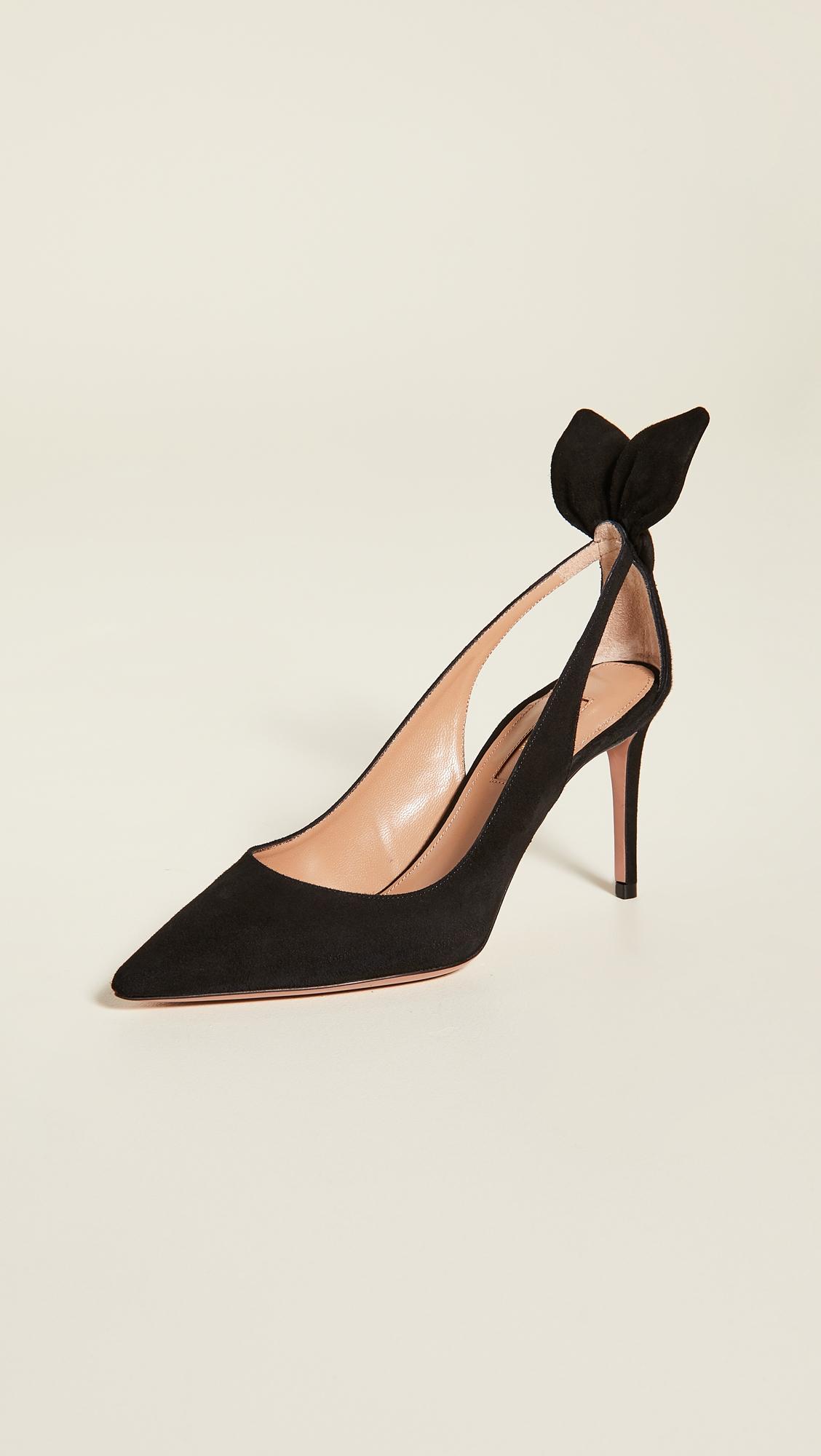 Aquazzura Bow Tie Pump 85 in Natural Lyst Canada