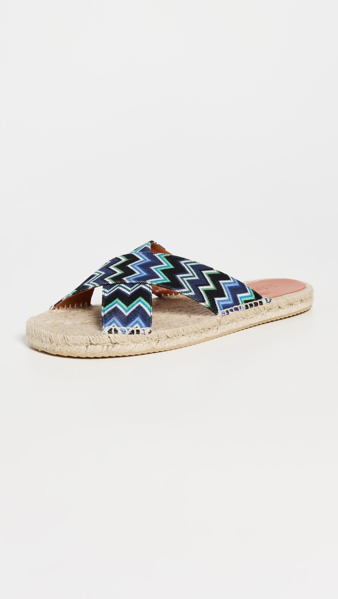 サンダル・ミュール MISSONI MWF111 Sandals Brown Missoni Missoni Open Toe Leather Sandals | Neutrals | FARFETCH