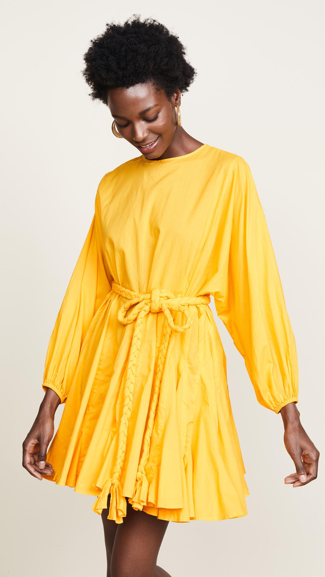 RHODE Cotton Ella Dress in Saffron ...