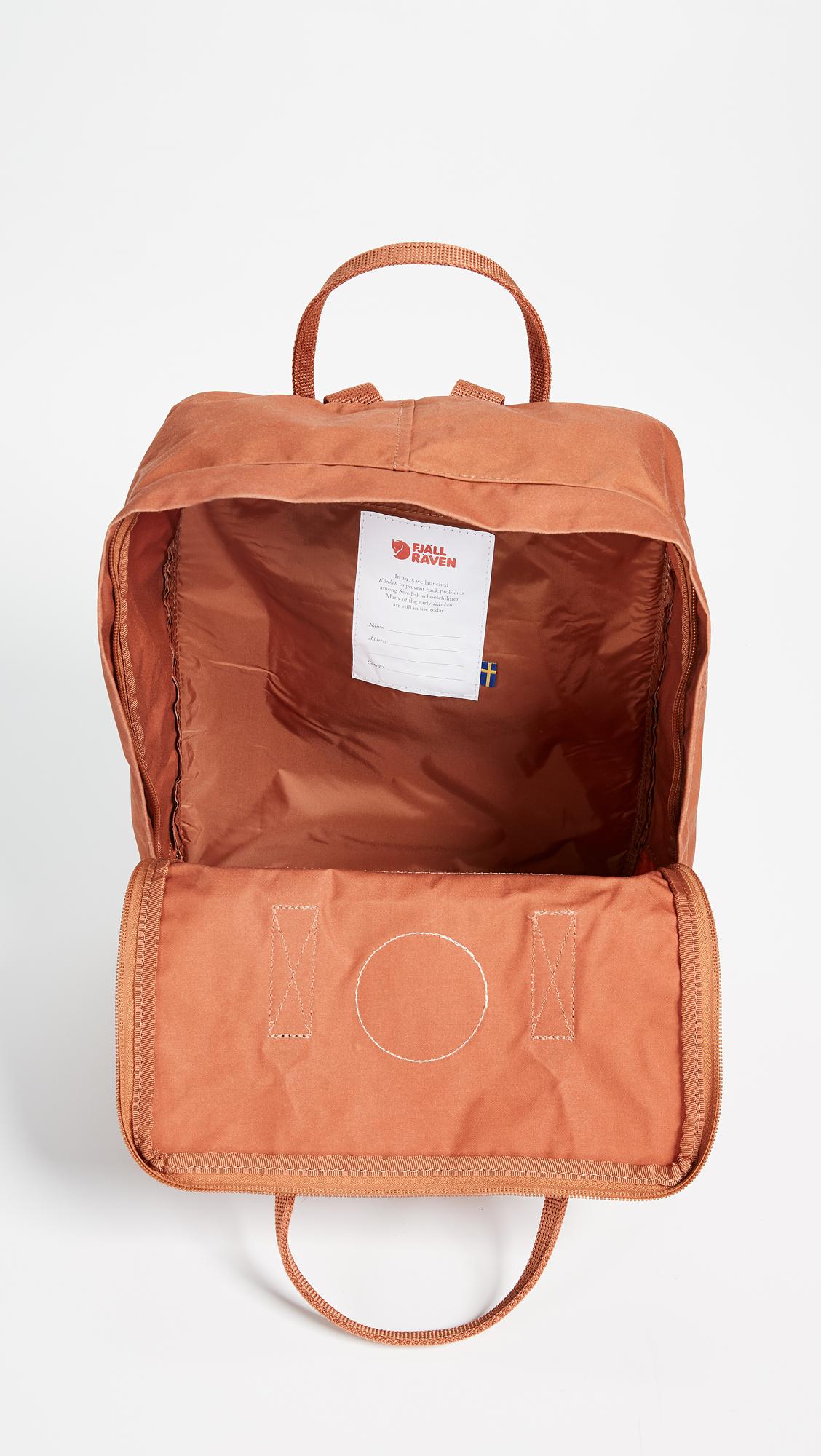 fjallraven kanken backpack brick