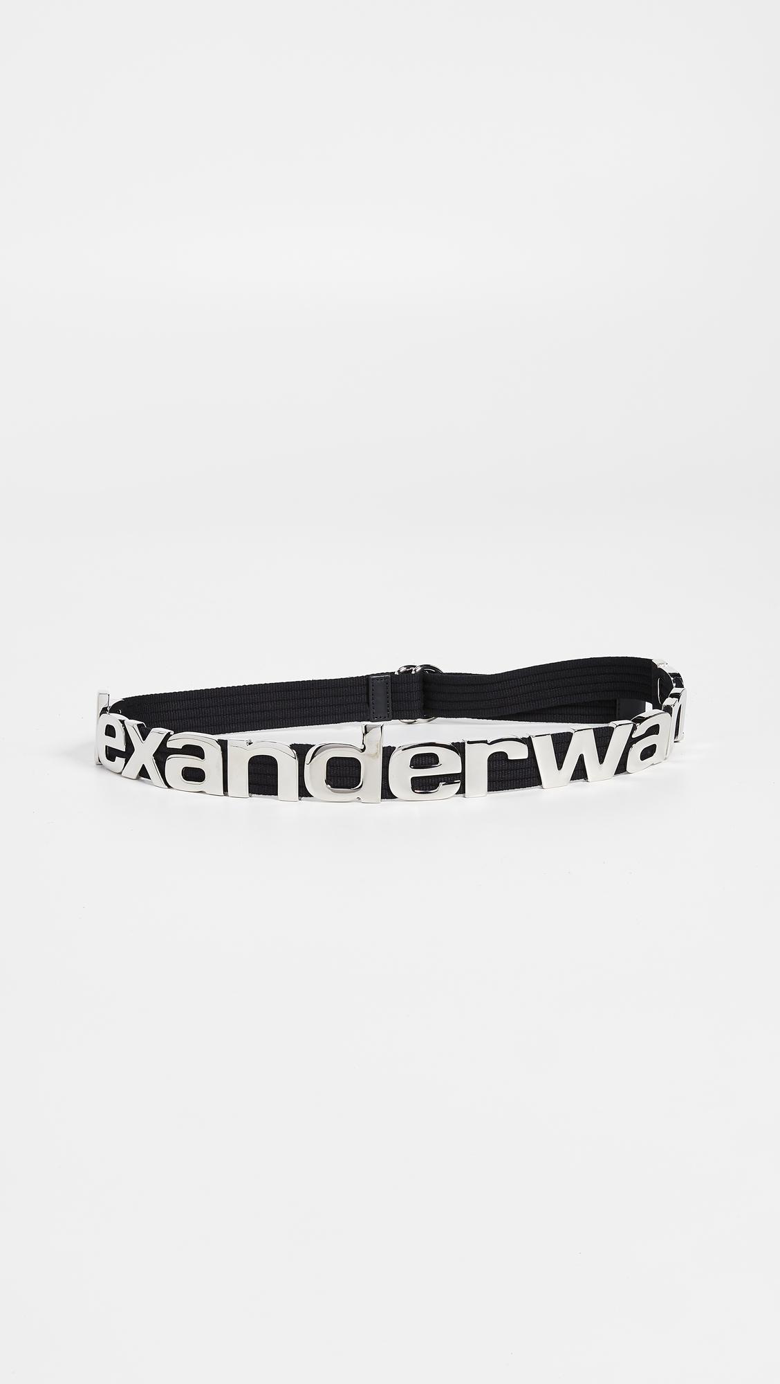 Alexander Wang Metal Letters Belt in Black | Lyst