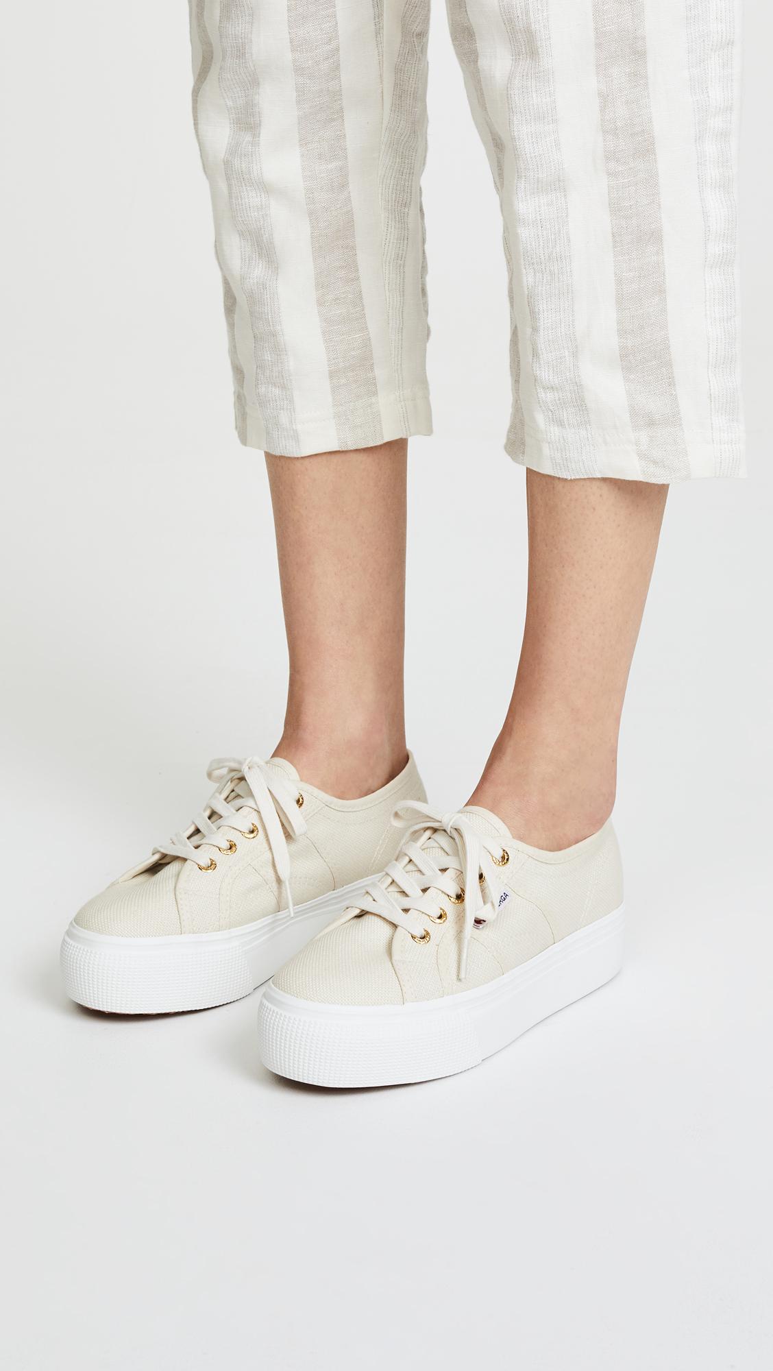 superga beige platform