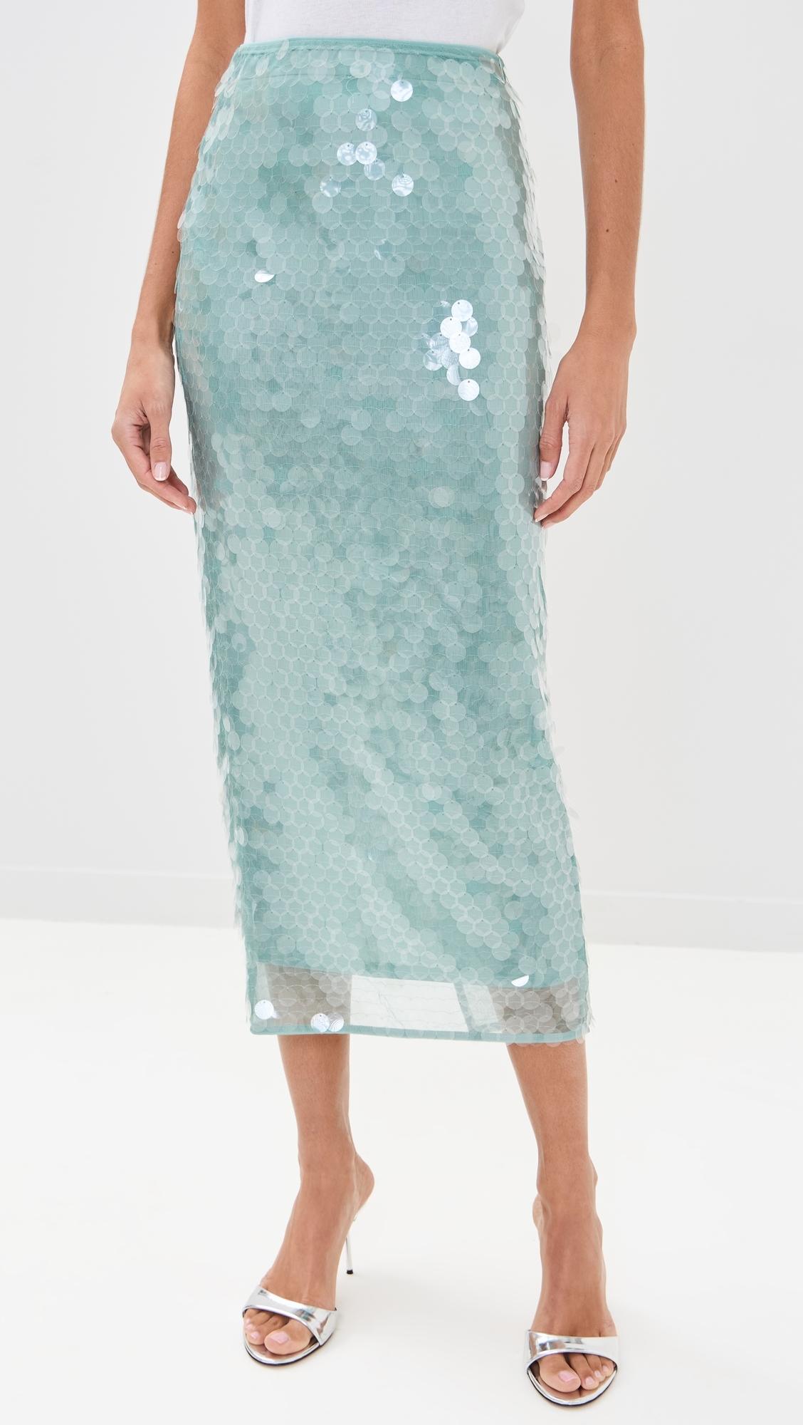 STAUD Casey Skirt in Green | Lyst