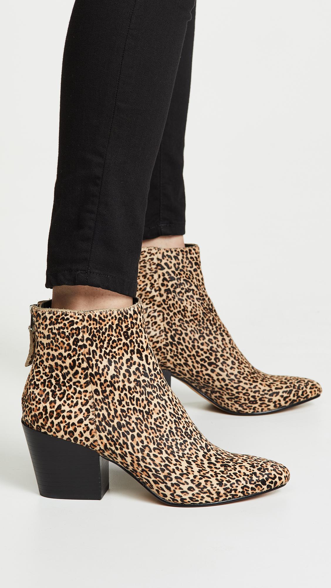 dolce vita leopard ankle boots