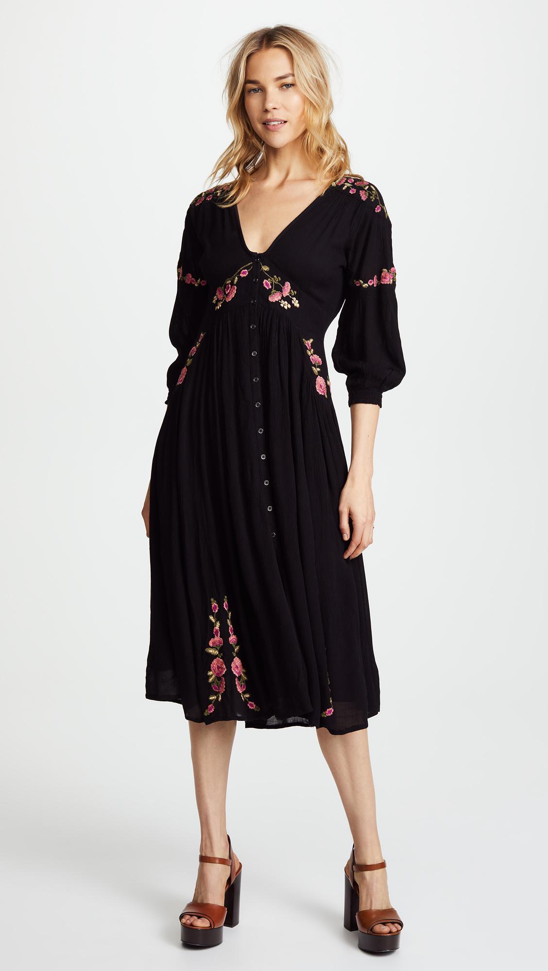 free people day glow midi dress