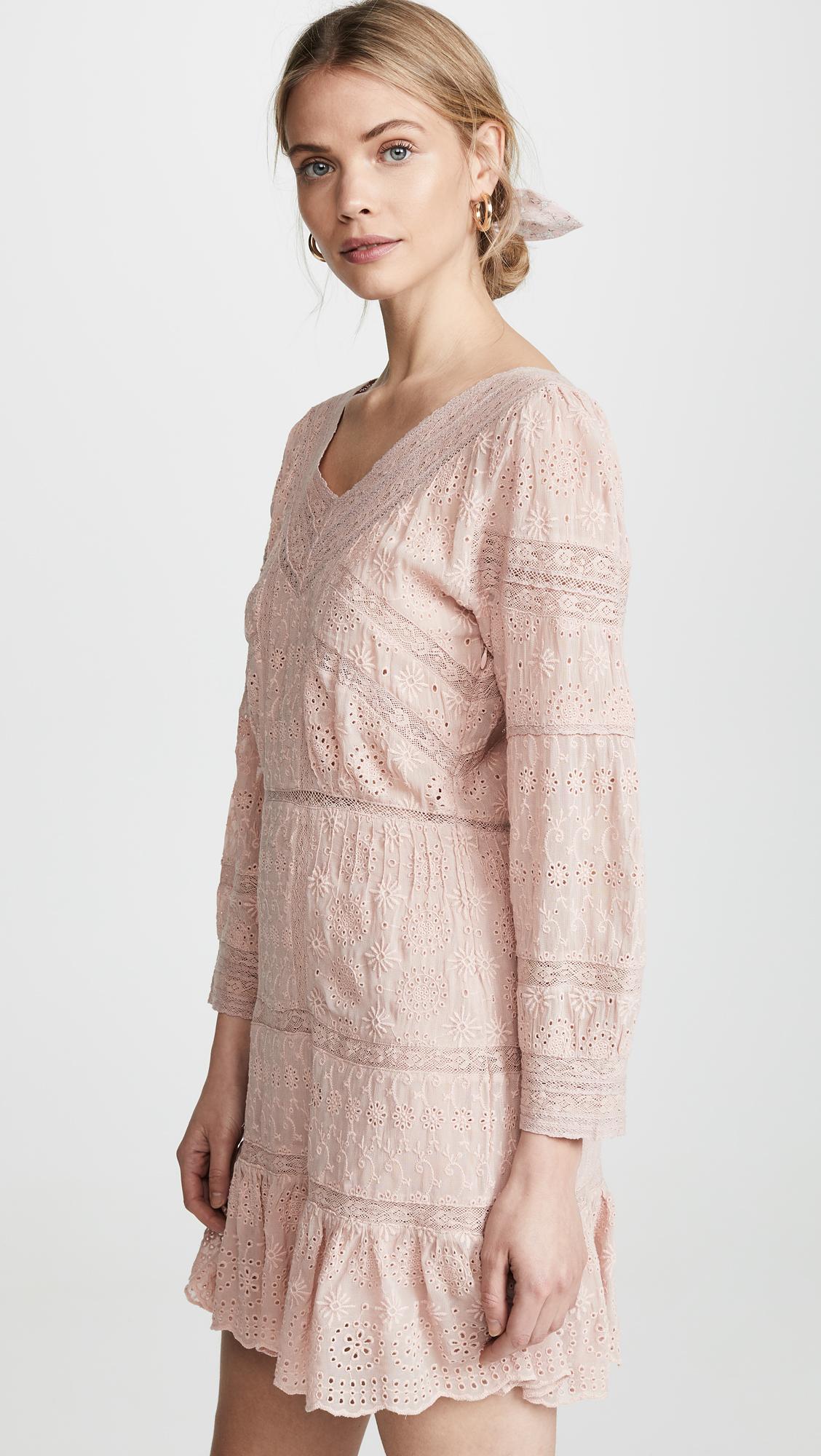 LoveShackFancy Synthetic Cheri Dress in Pink Lyst