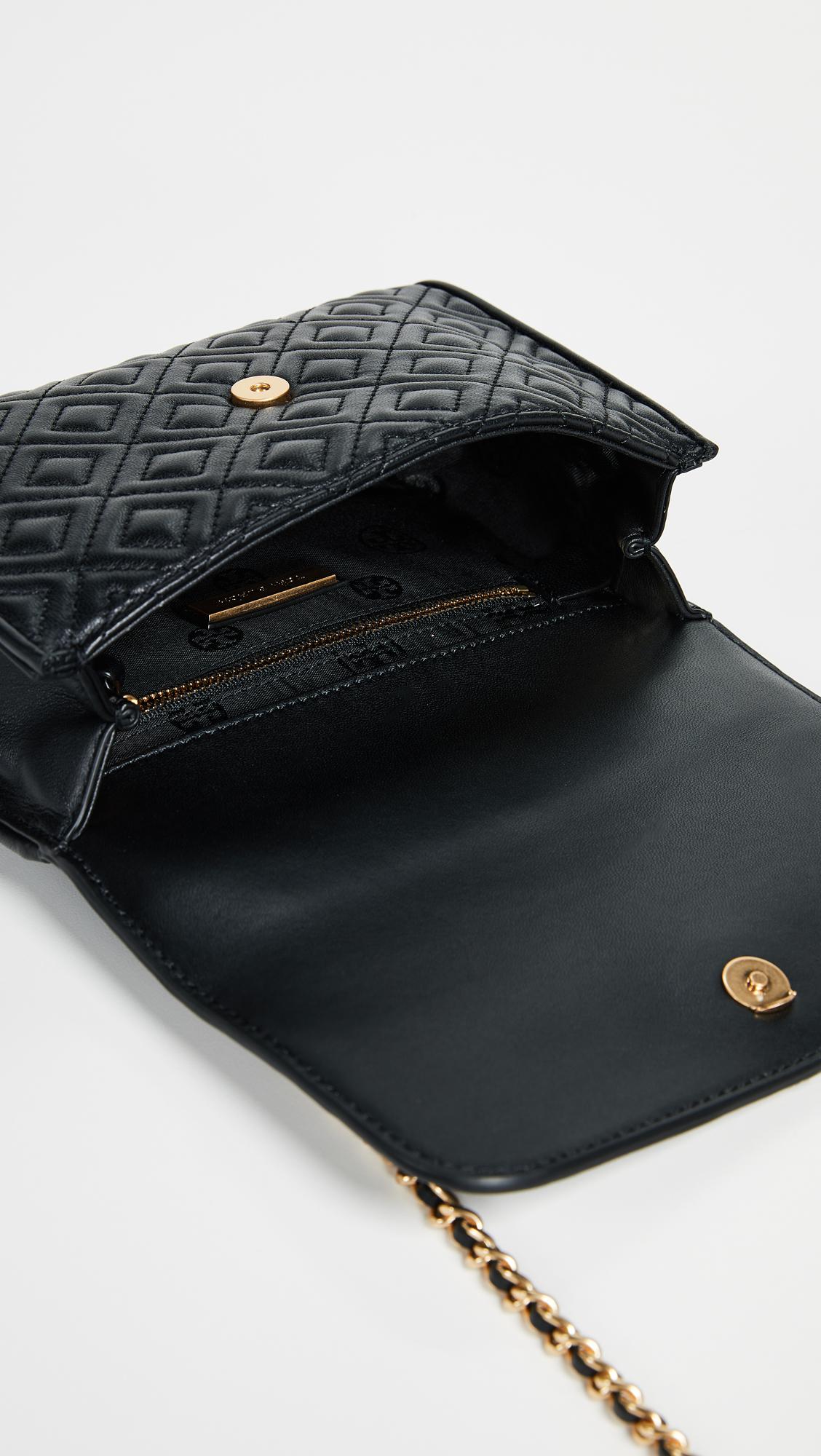 Tory Burch Leather Fleming Small Convertible Shoulder Bag in Black Lyst