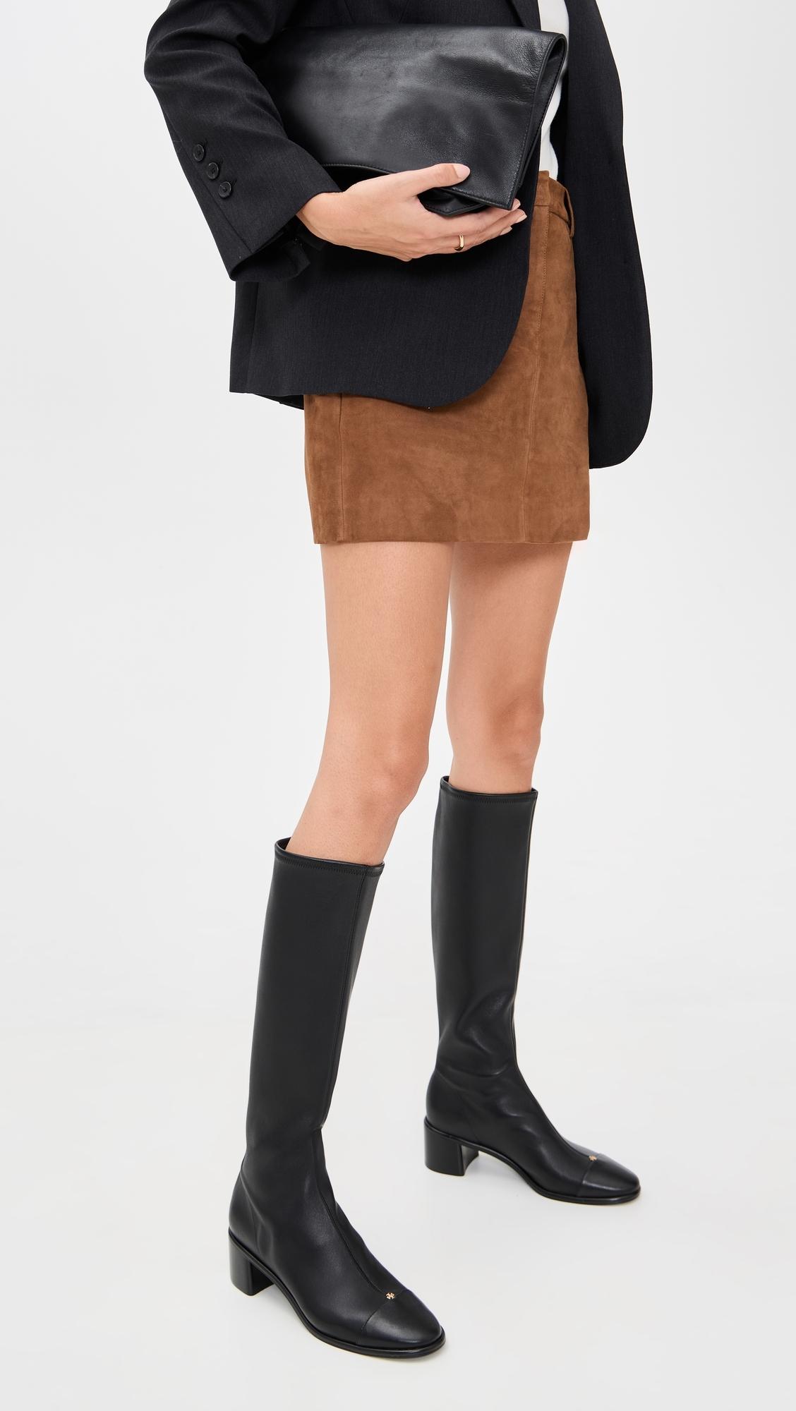Tory Burch Cap Toe Knee High Boots in Black Lyst