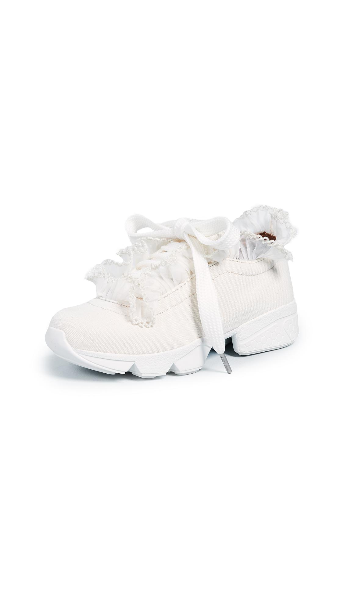 Ganni Canvas Harriet Sneakers in White - Lyst