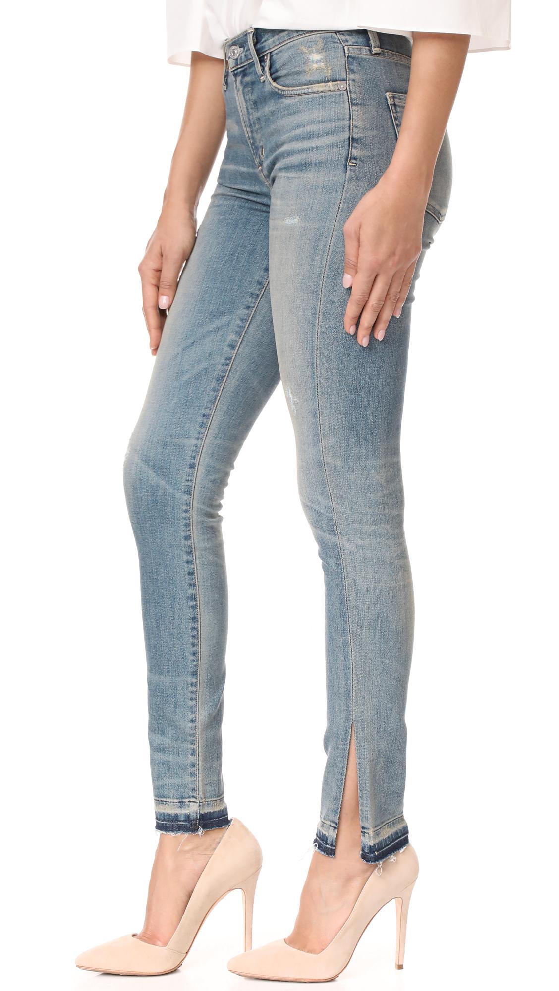 Citizens of Humanity Denim Rocket Jeans With Split Hem in Blue Lyst