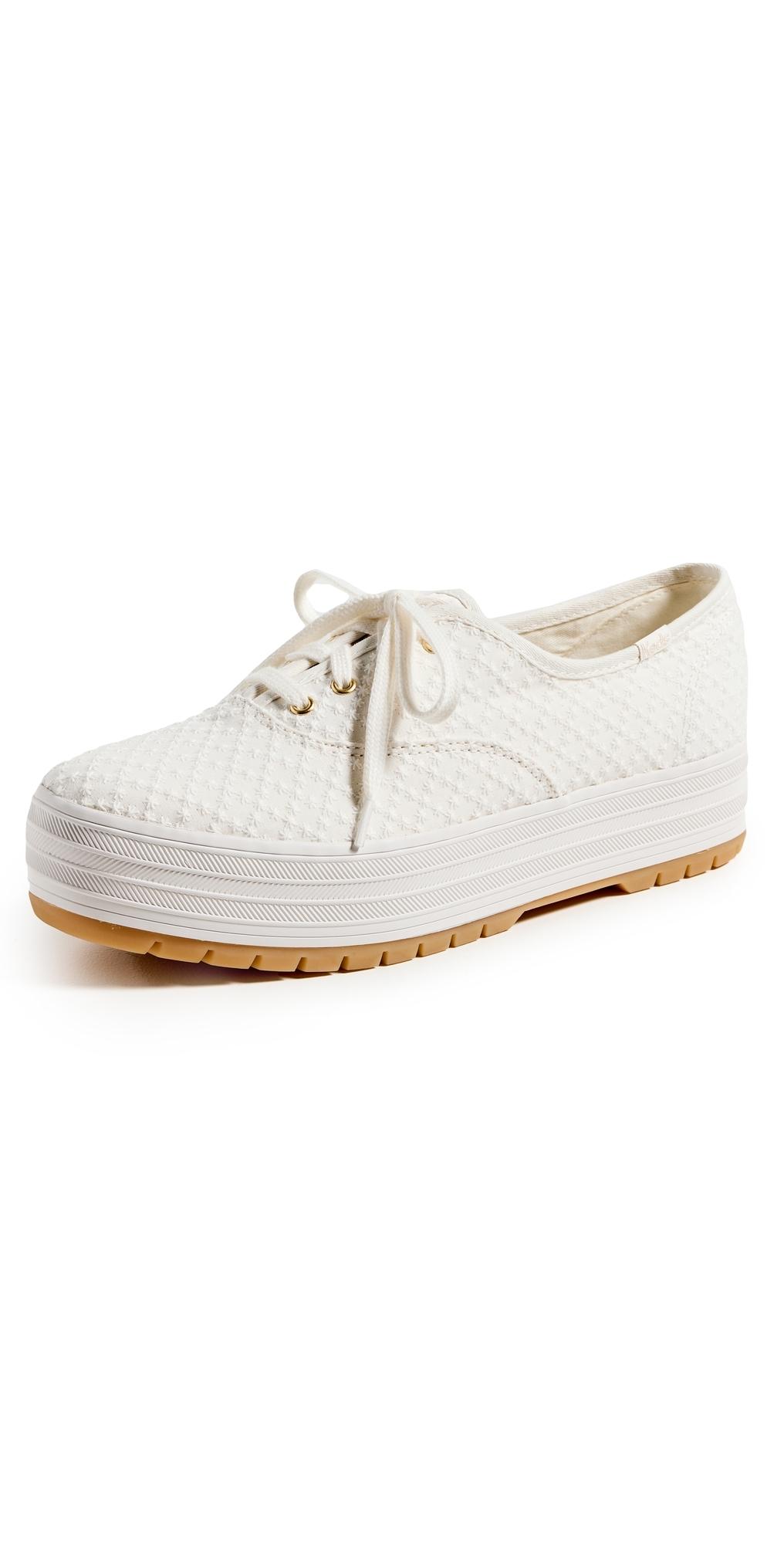 Keds The Platform Lug Eyelet Sneakers in White Lyst