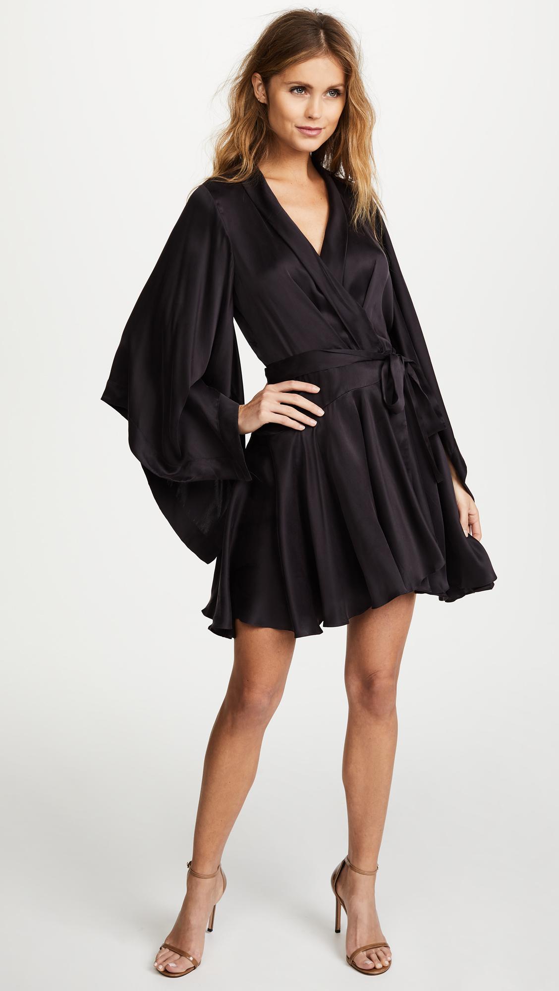 Lyst - Zimmermann Kimono Dress in Black