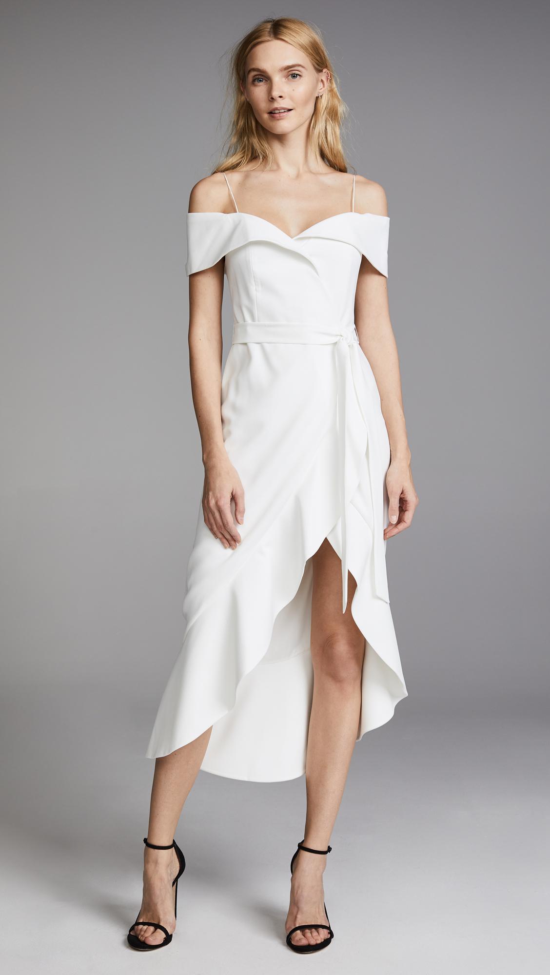 Synthetic Josie Off Shoulder Wrap Dress 