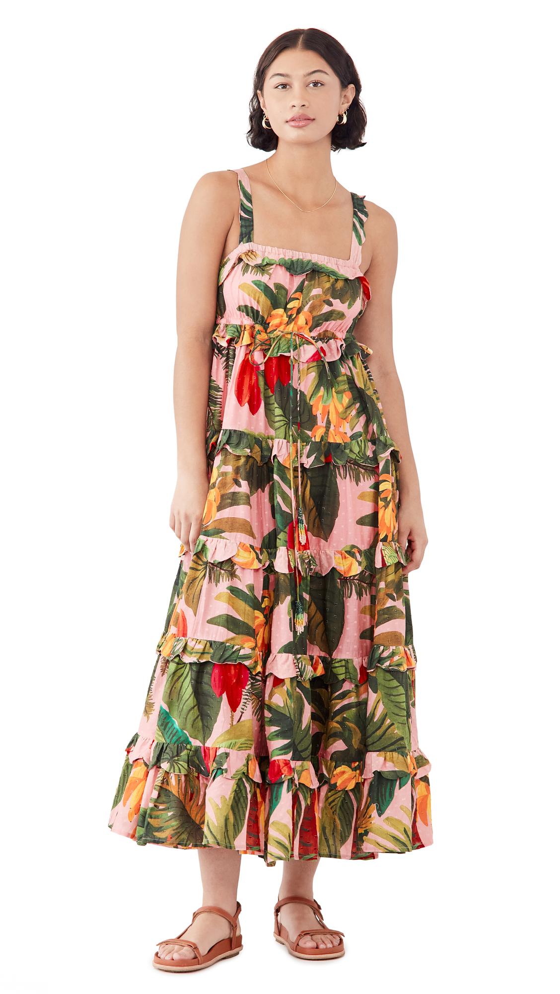 chinese dress ladies Farm Rio Women's Tropical Romance Maxi Dress – Saint Bernard main image 1
