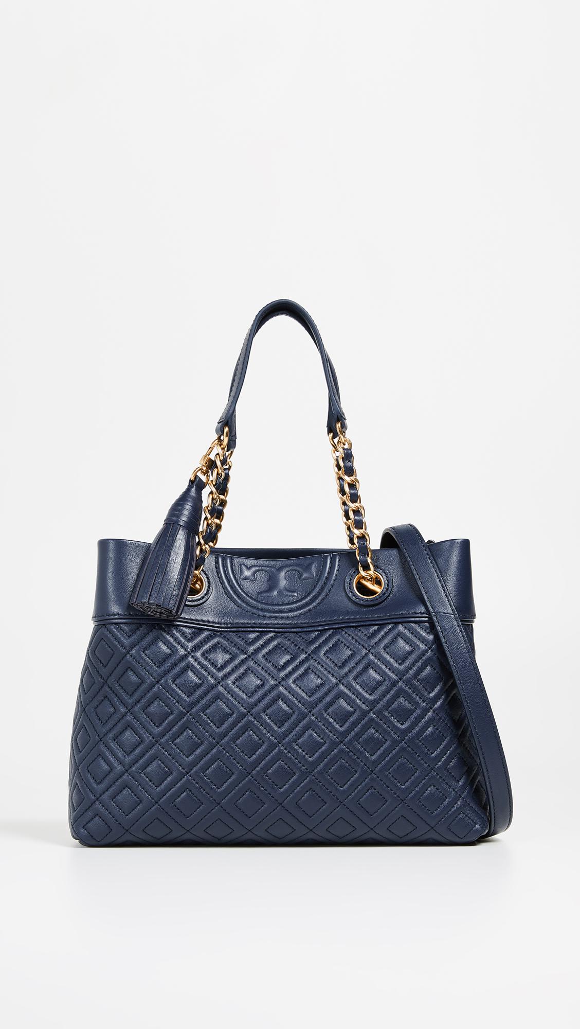 Tory Burch Fleming Small Tote Bag in Blue | Lyst