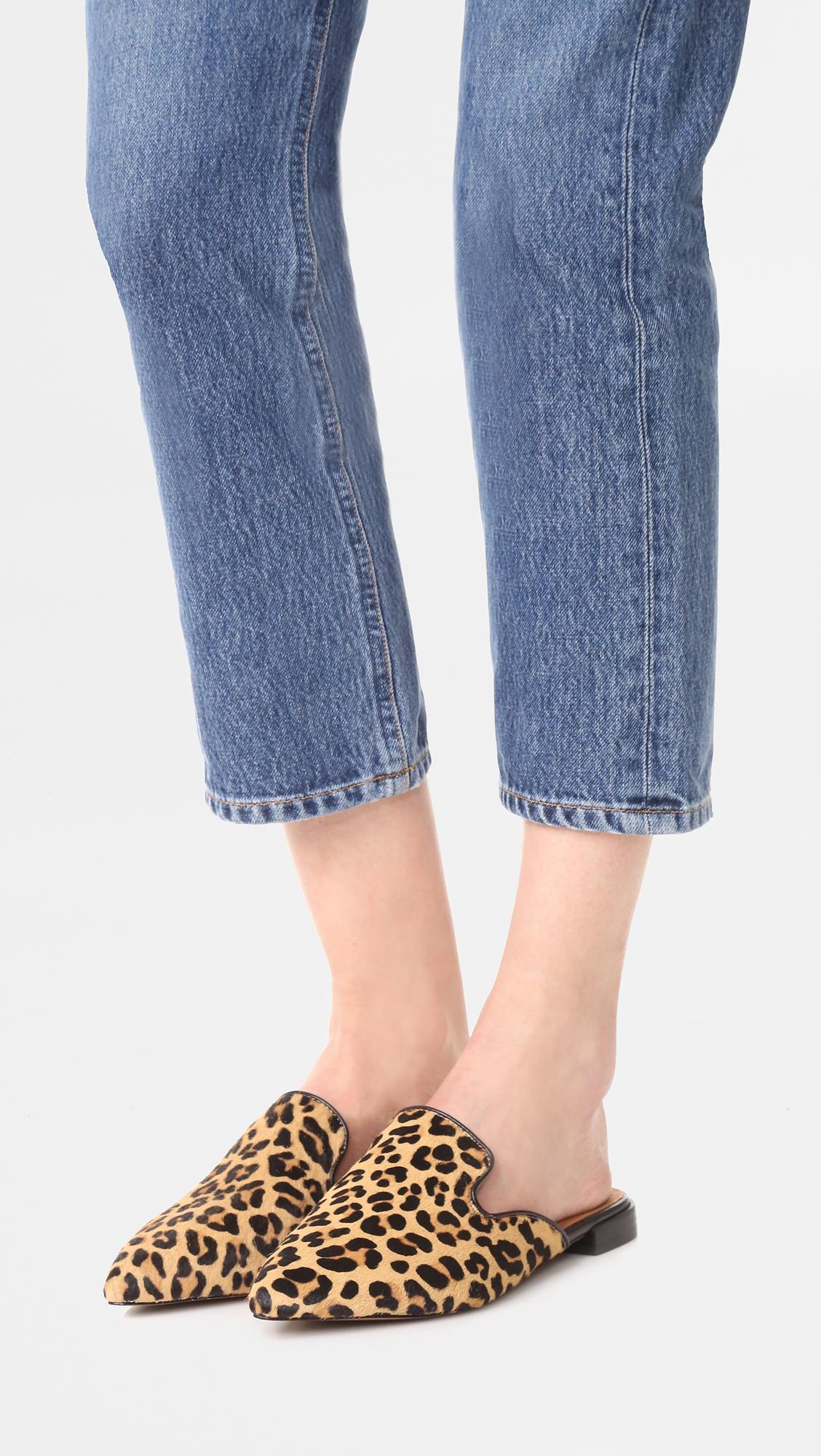 Steven by Steve Madden Leather Valente Leopard Mules - Lyst