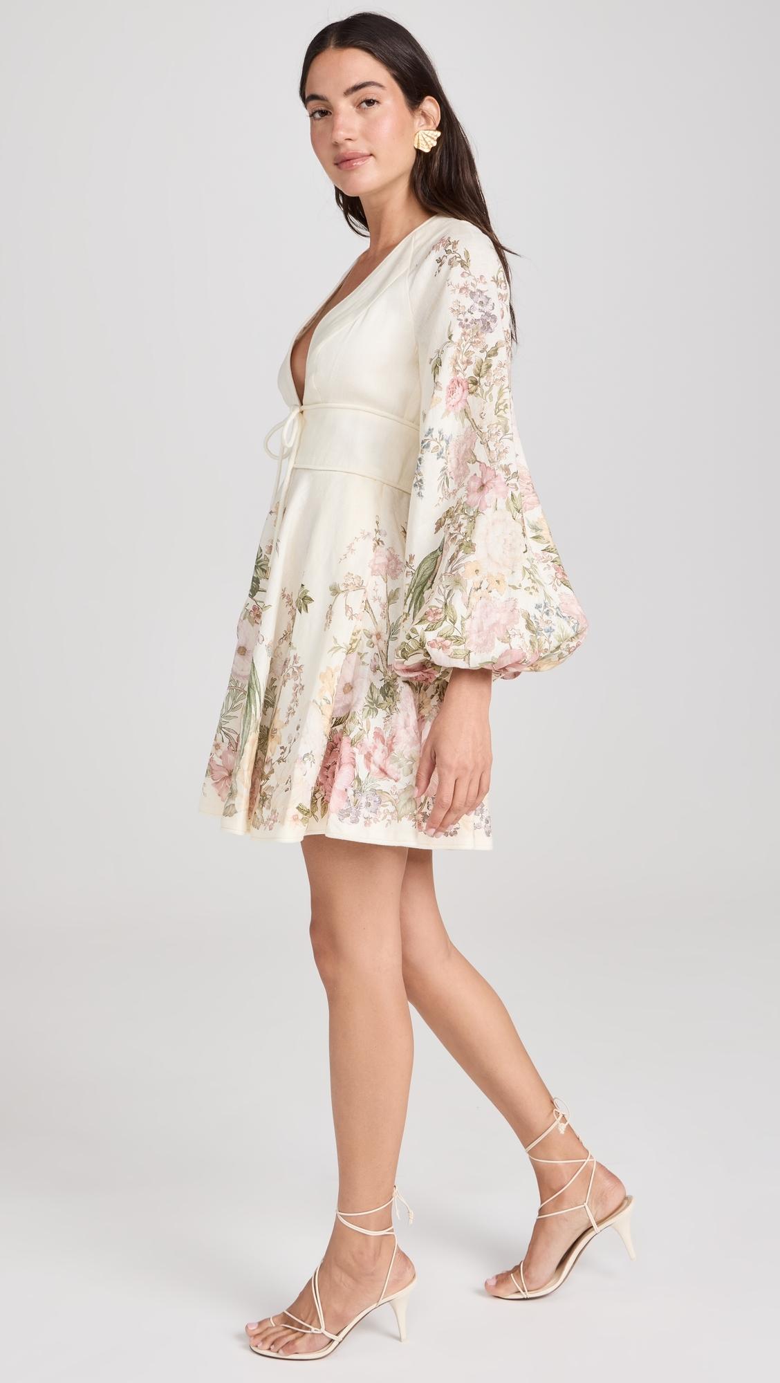 【Zimmermann】WAVERLY PLUNGE MINI DRESS プランジ ミニ Zimmermann Waverly Plunge Mini Dress | Shopbop