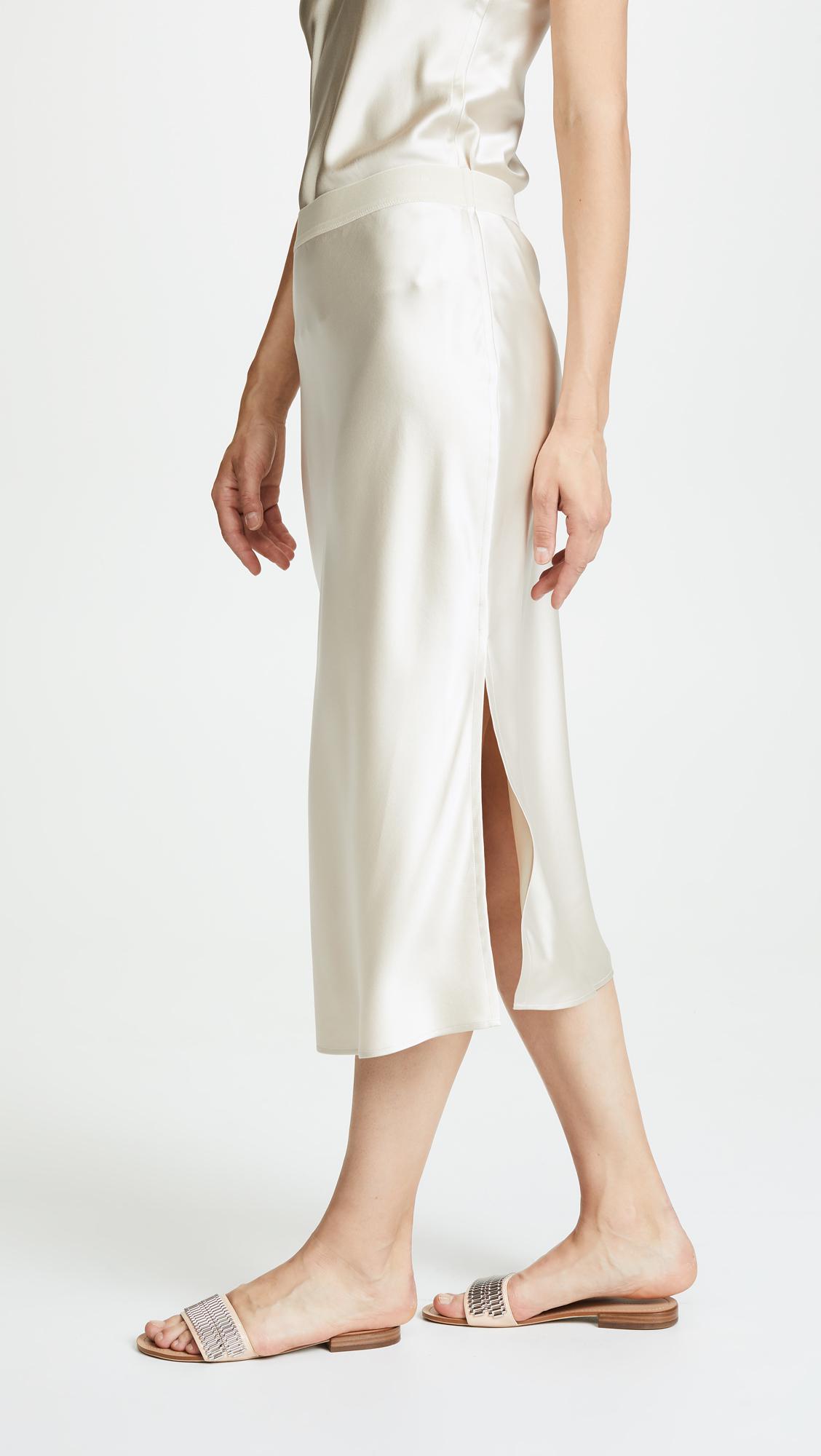 Theory Pull On Slip Skirt in White Lyst