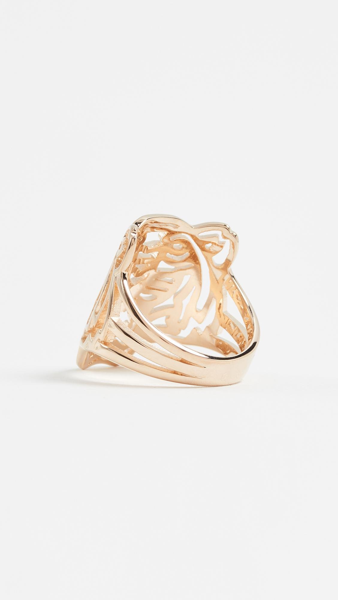 KENZO Tiger Ring in Metallic | Lyst