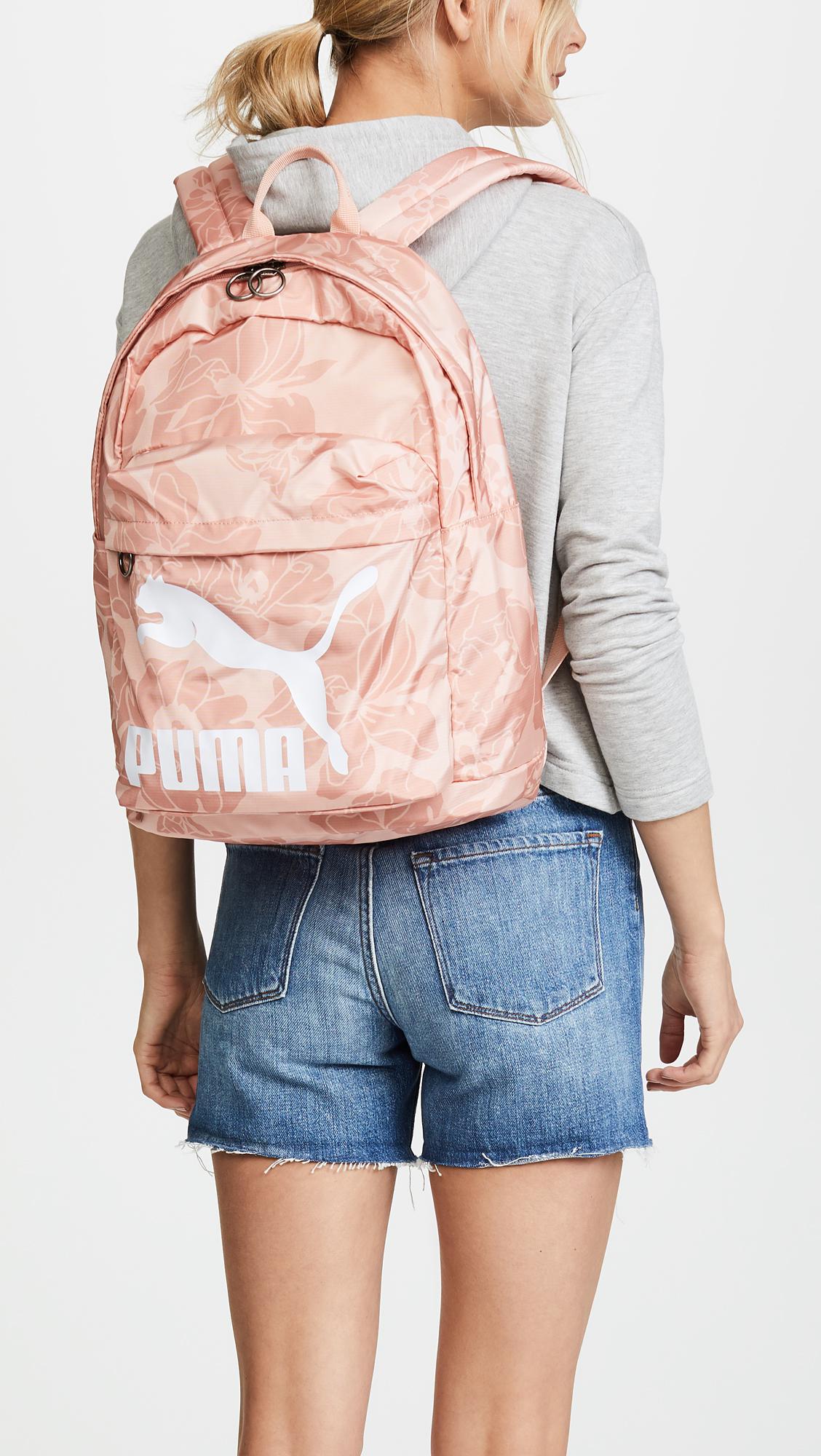 PUMA Originals Backpack in Pink | Lyst