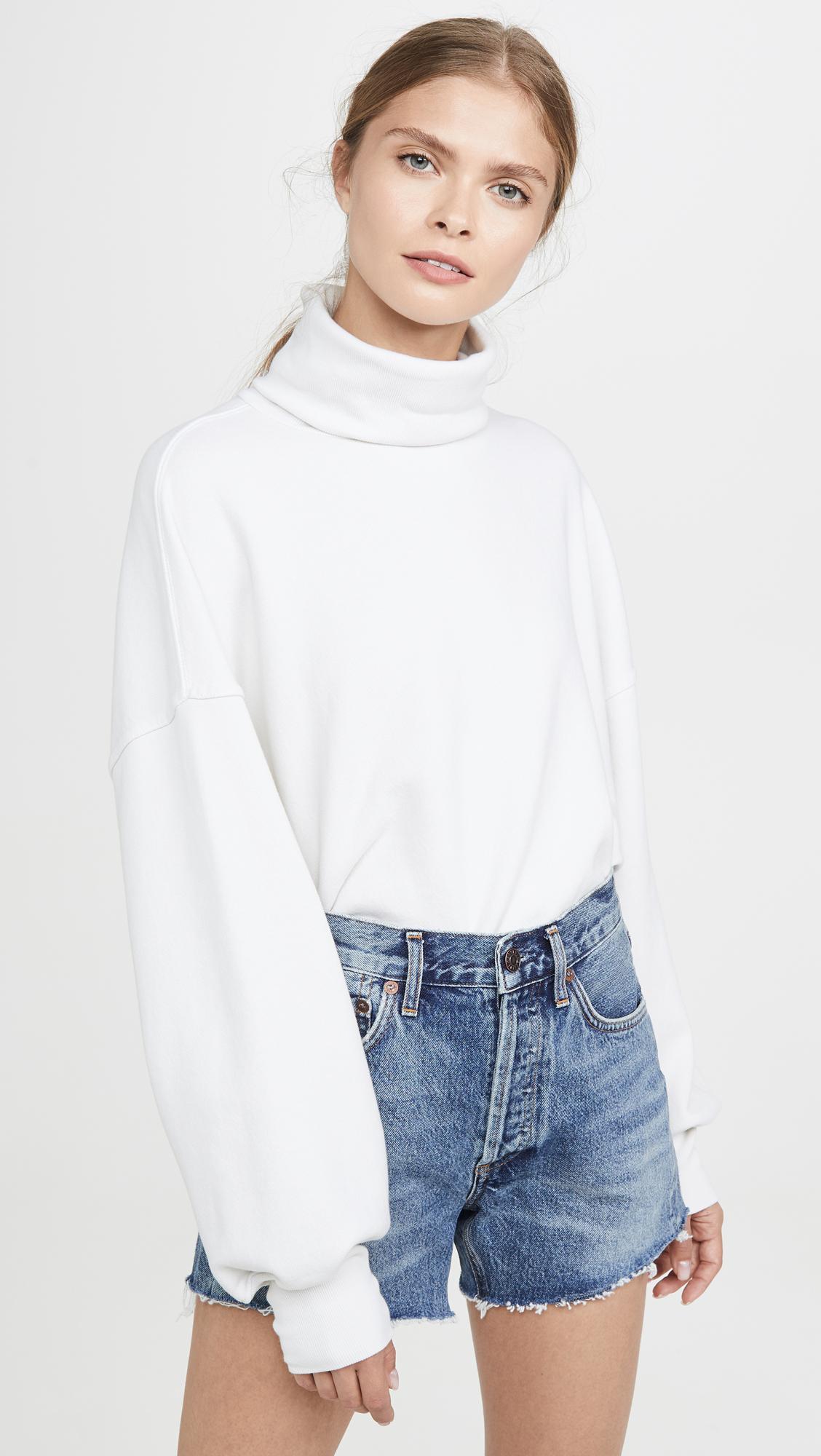 agolde balloon sleeve turtleneck sweatshirt ToplantA lar GOLDEN DELUXE HOTEL