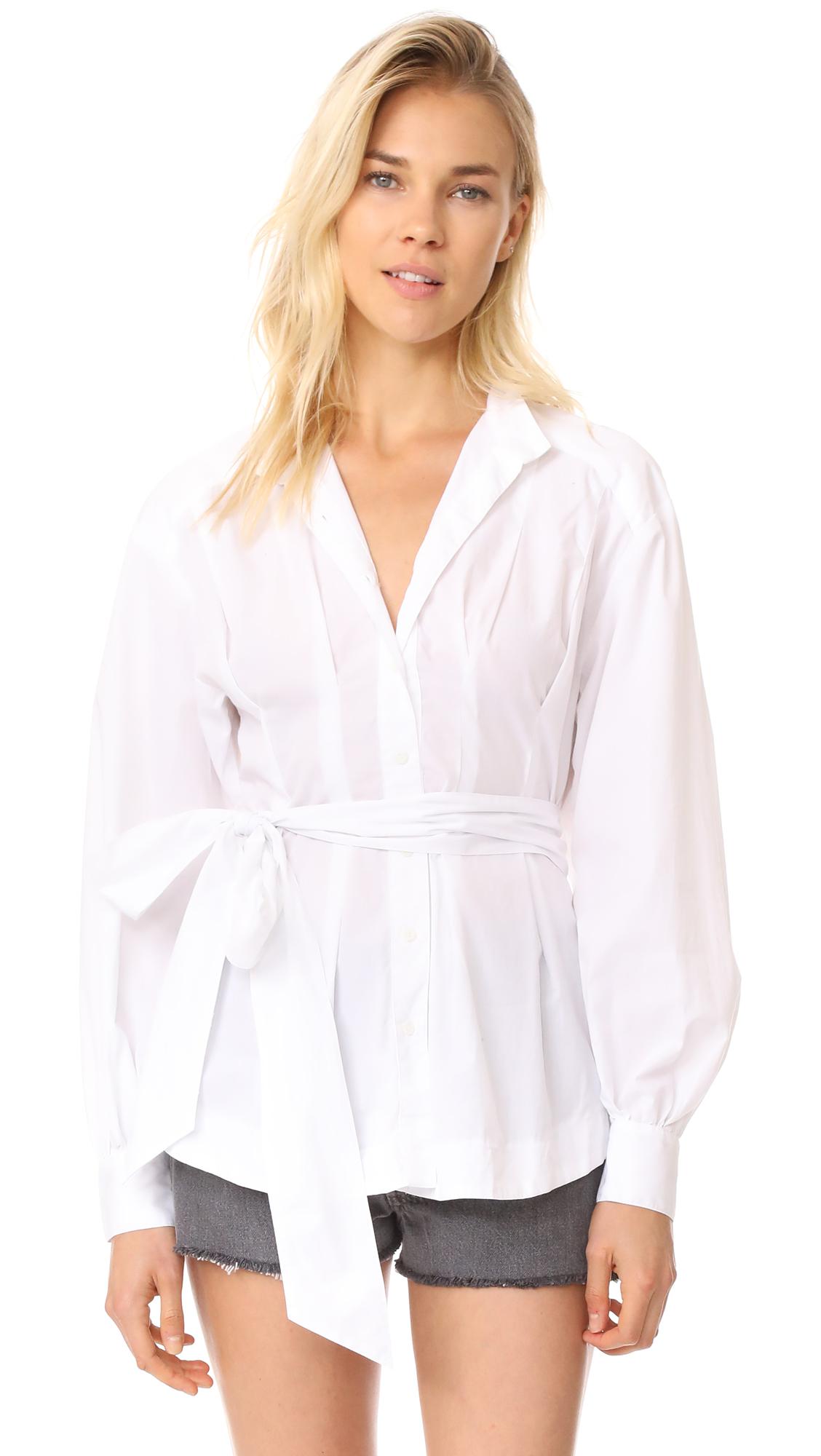 Lyst - Free People Abbey Tunic Blouse in White