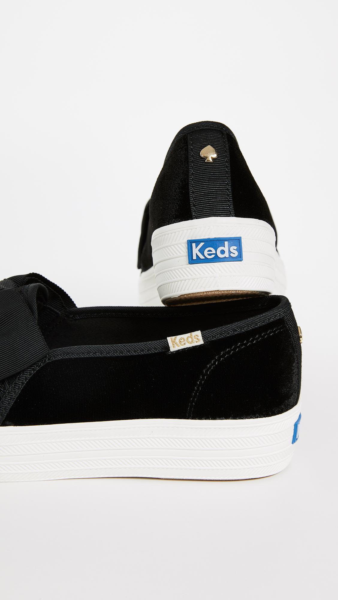 Keds Velvet X Kate Spade New York Triple Decker Sneakers in Black 
